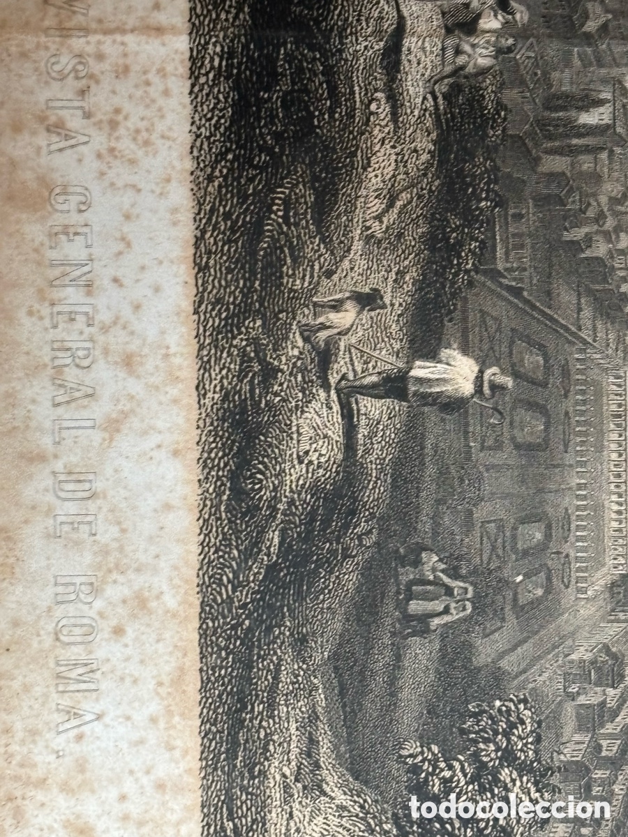 Arte: Grabado vista de roma A.Rouargue - Foto 6