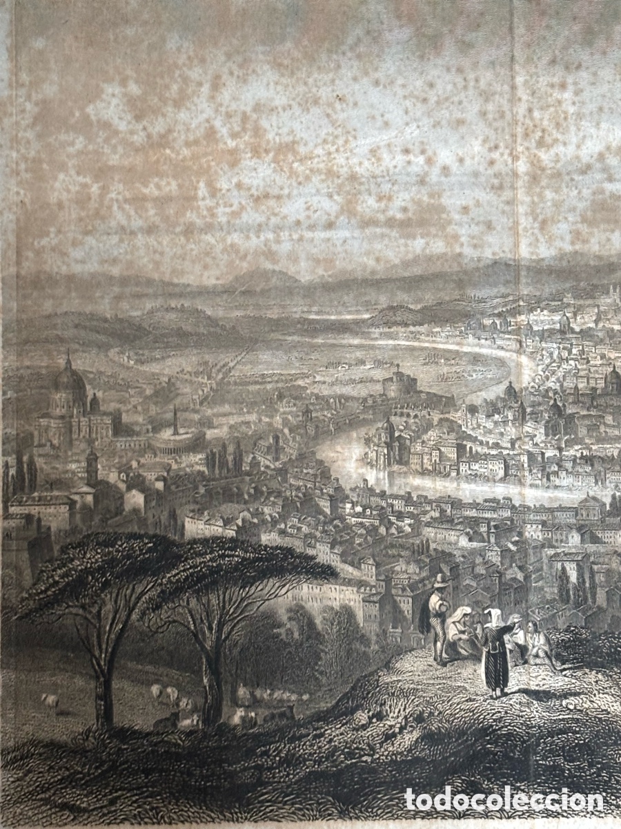 Arte: Grabado vista de roma A.Rouargue - Foto 7