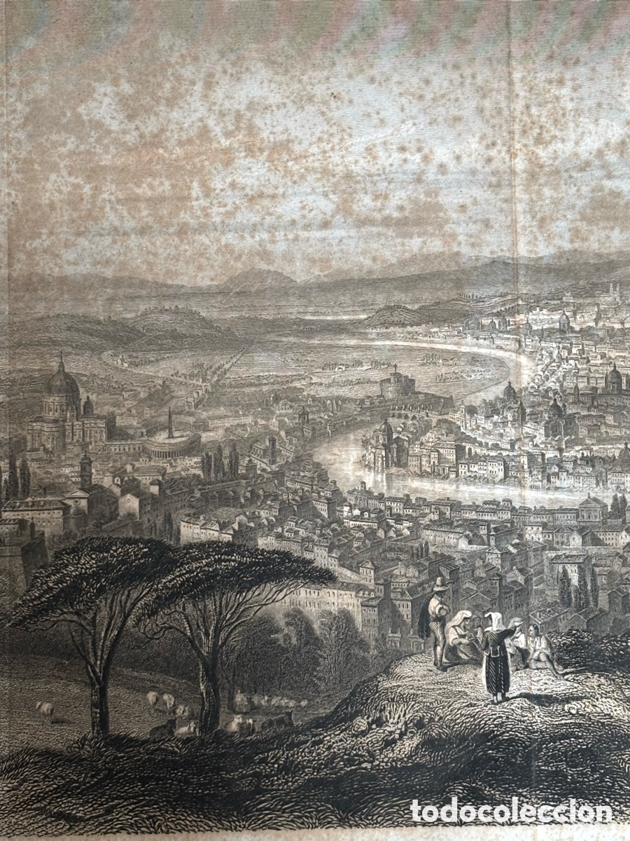 Arte: Grabado vista de roma A.Rouargue - Foto 8