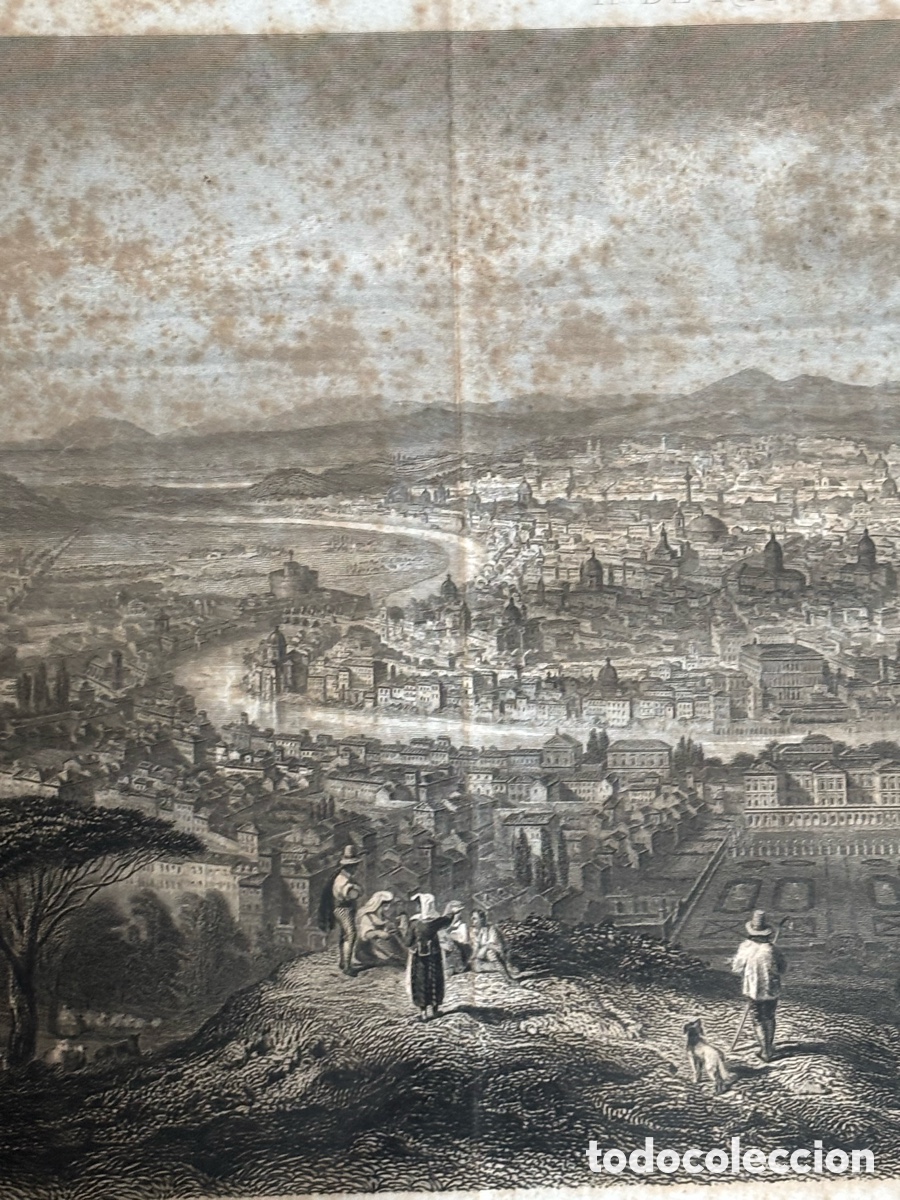 Arte: Grabado vista de roma A.Rouargue - Foto 9