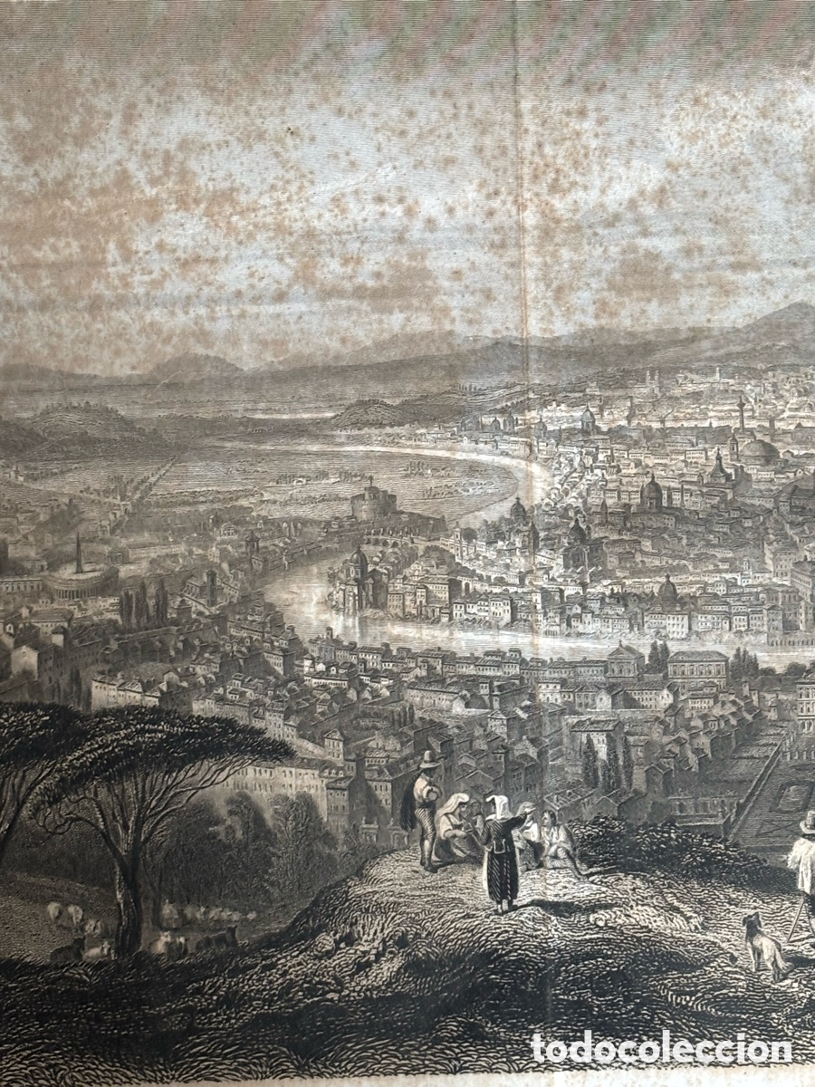 Arte: Grabado vista de roma A.Rouargue - Foto 12