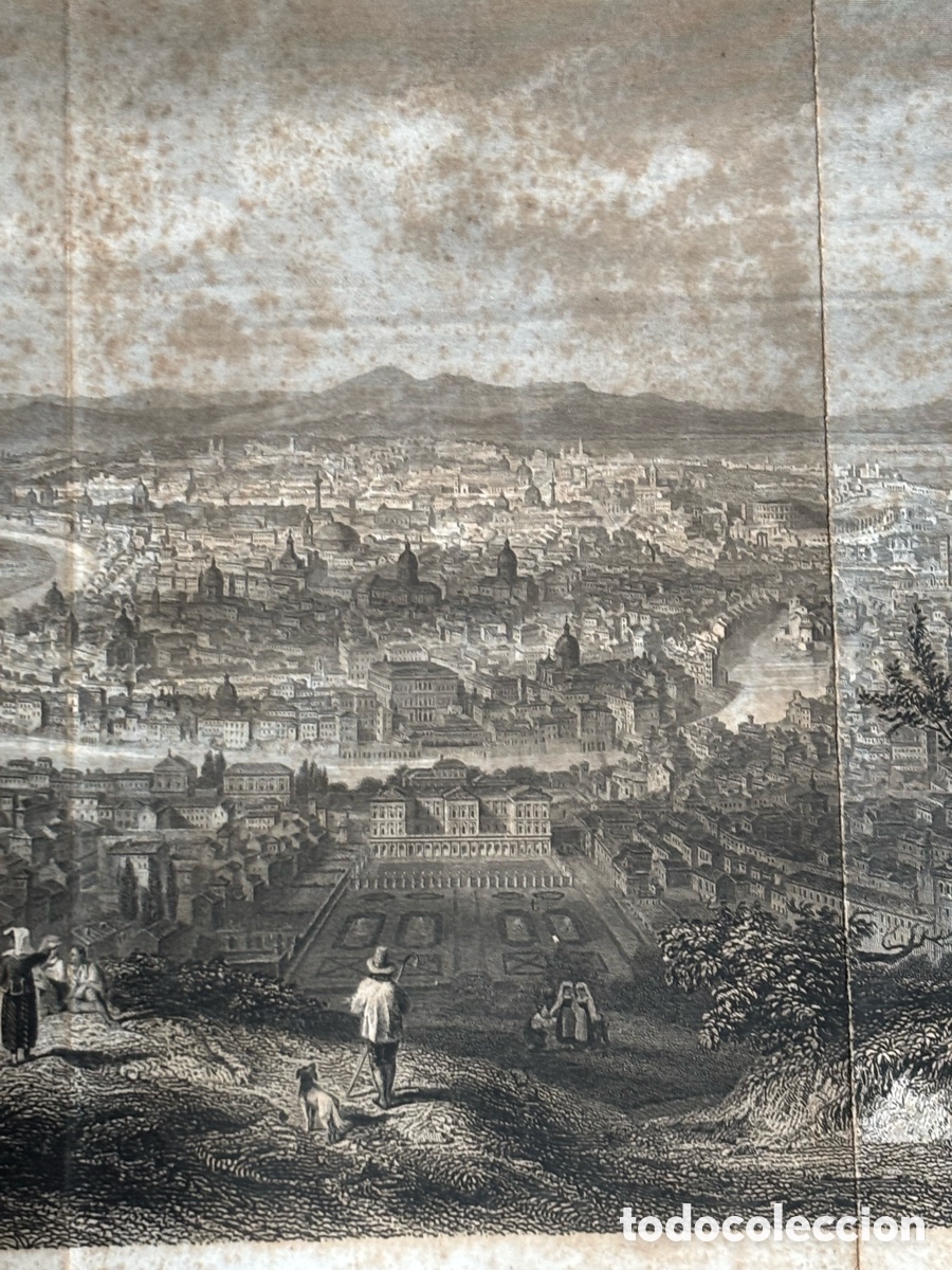 Arte: Grabado vista de roma A.Rouargue - Foto 11