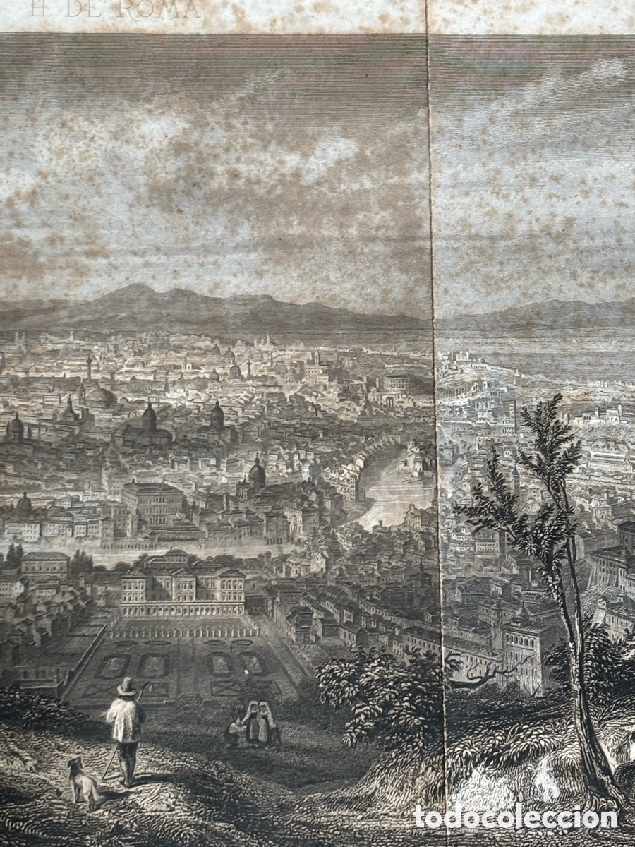 Arte: Grabado vista de roma A.Rouargue - Foto 13