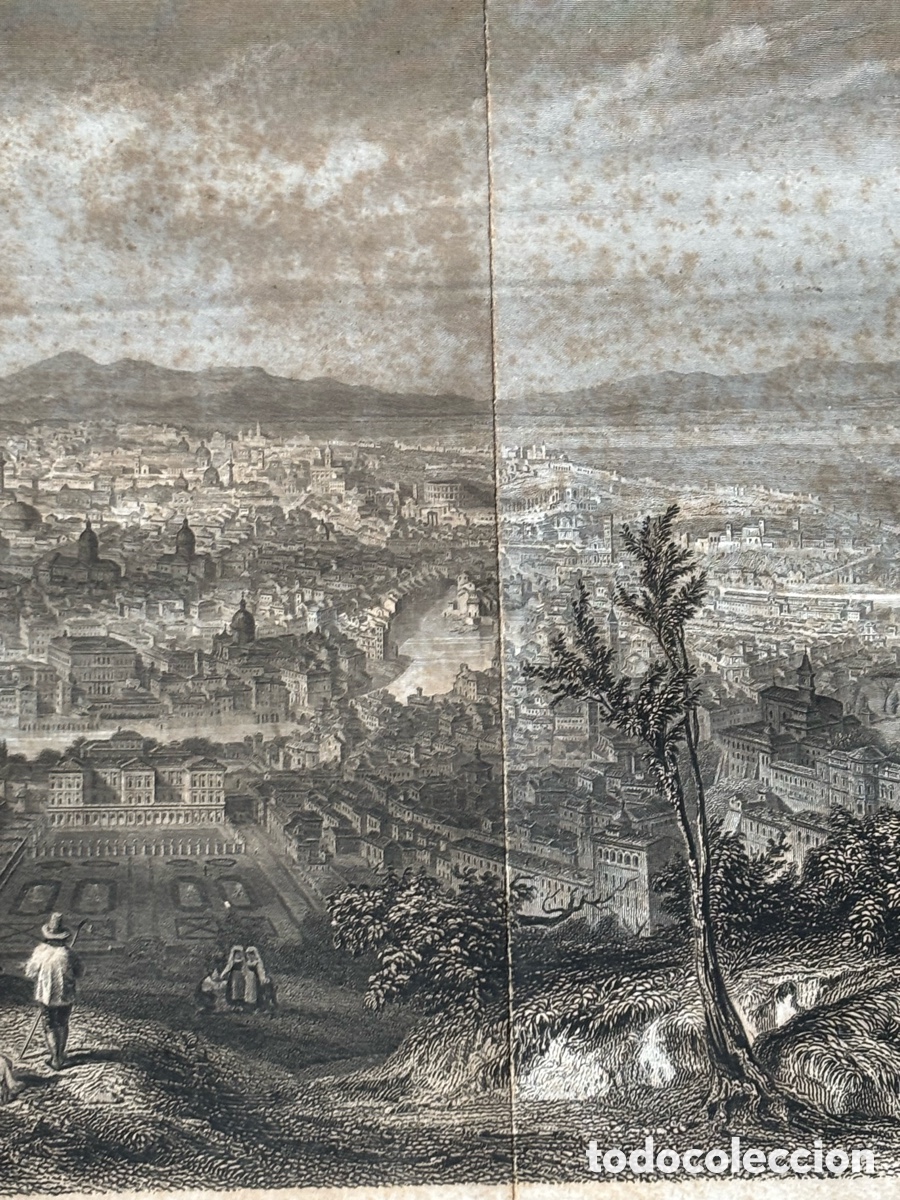 Arte: Grabado vista de roma A.Rouargue - Foto 14