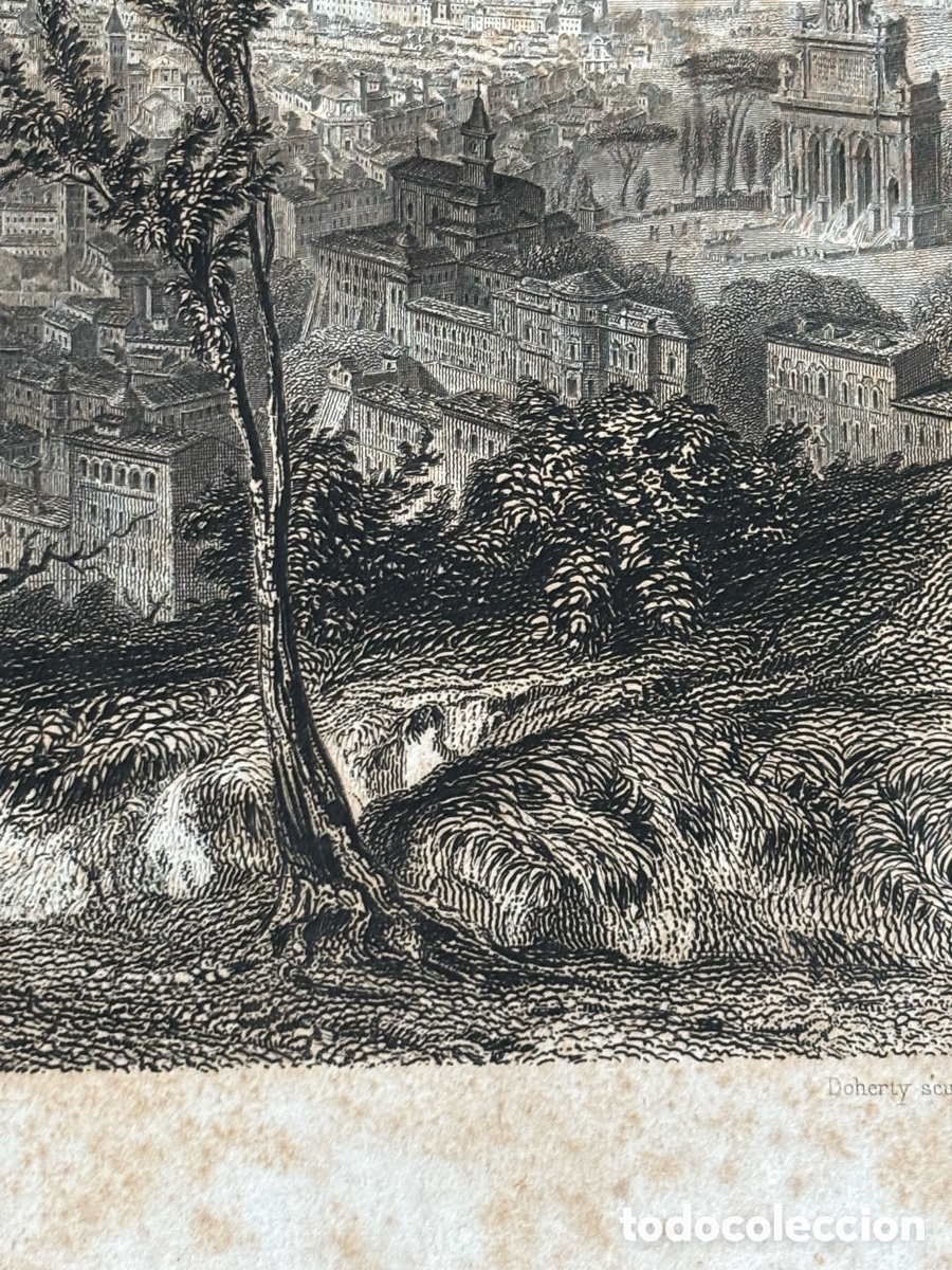 Arte: Grabado vista de roma A.Rouargue - Foto 15