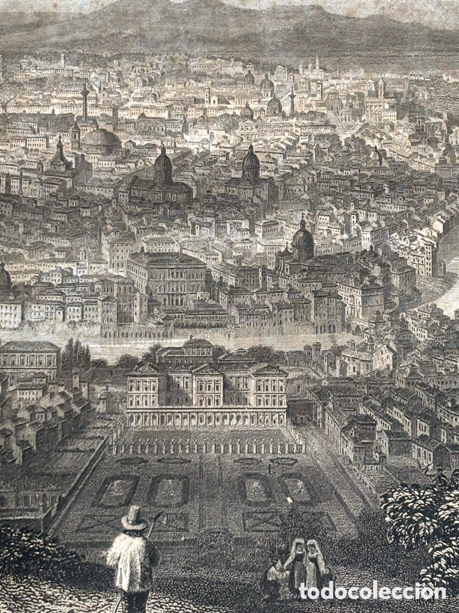 Arte: Grabado vista de roma A.Rouargue - Foto 26
