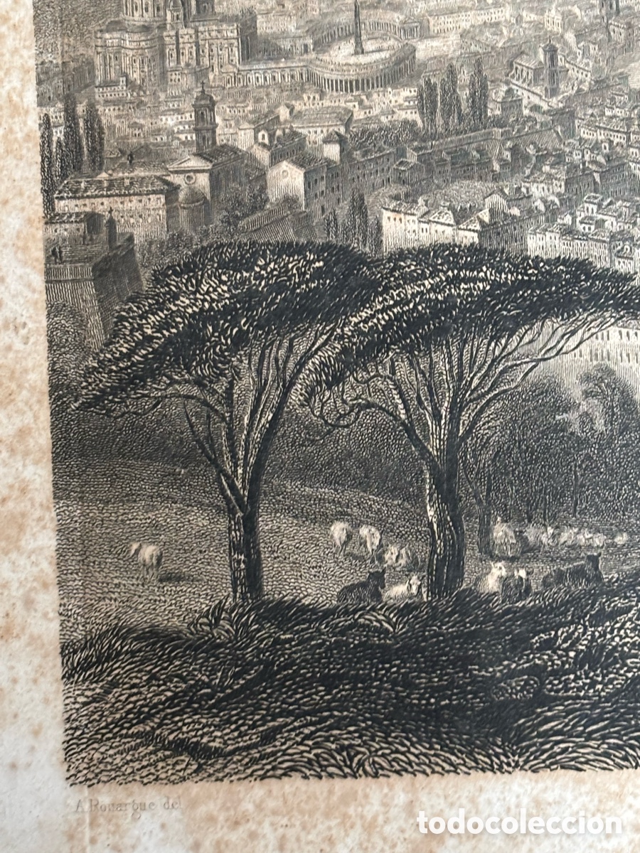 Arte: Grabado vista de roma A.Rouargue - Foto 29