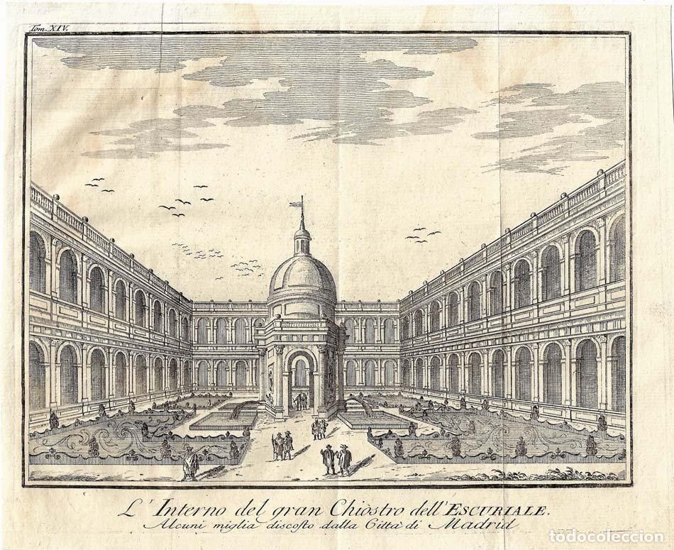 Arte: Claustro Interior del Escorial, siglo XVIII. - Foto 1