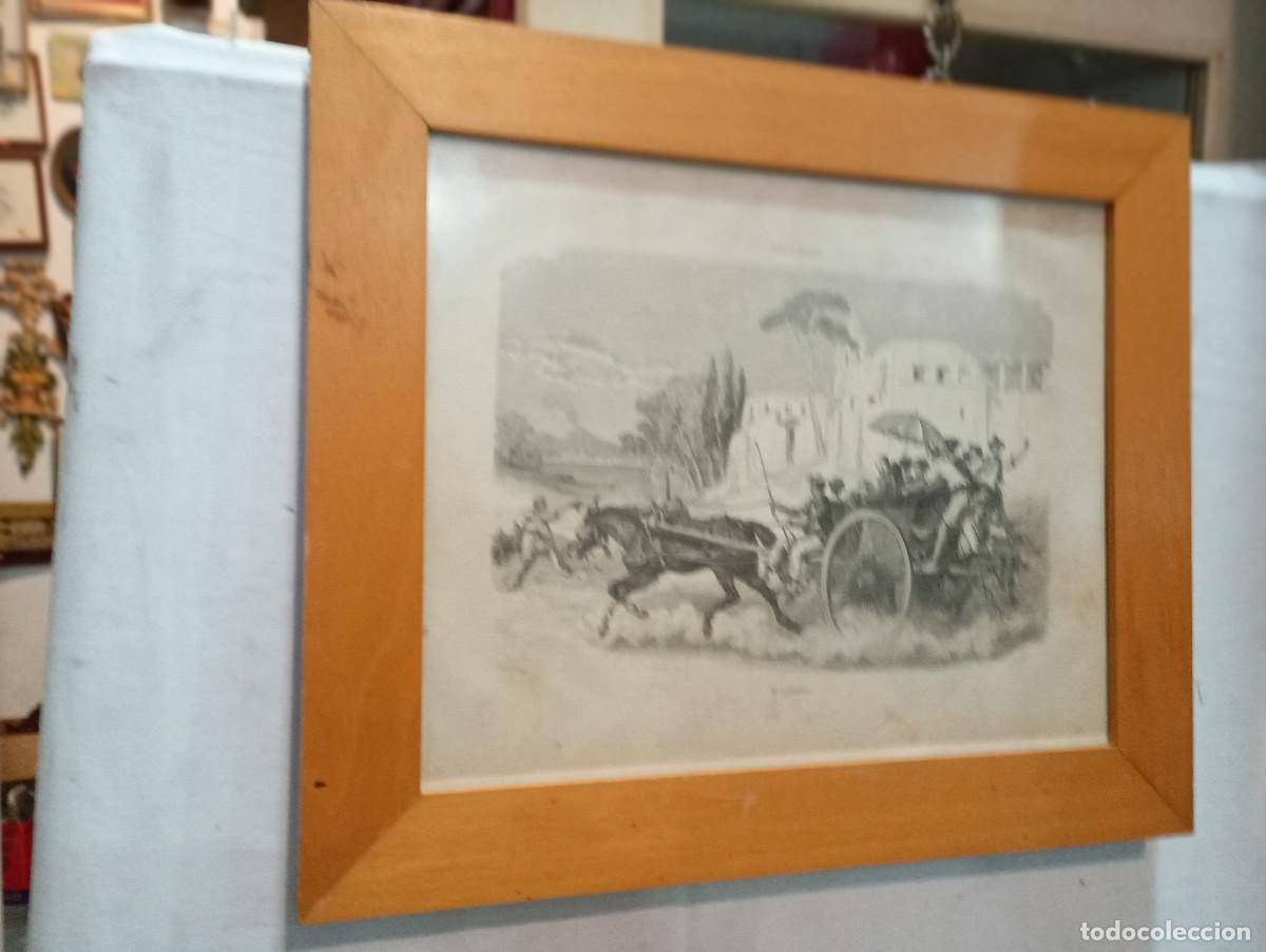 Arte: cuadro con grabado antiguo - Foto 1