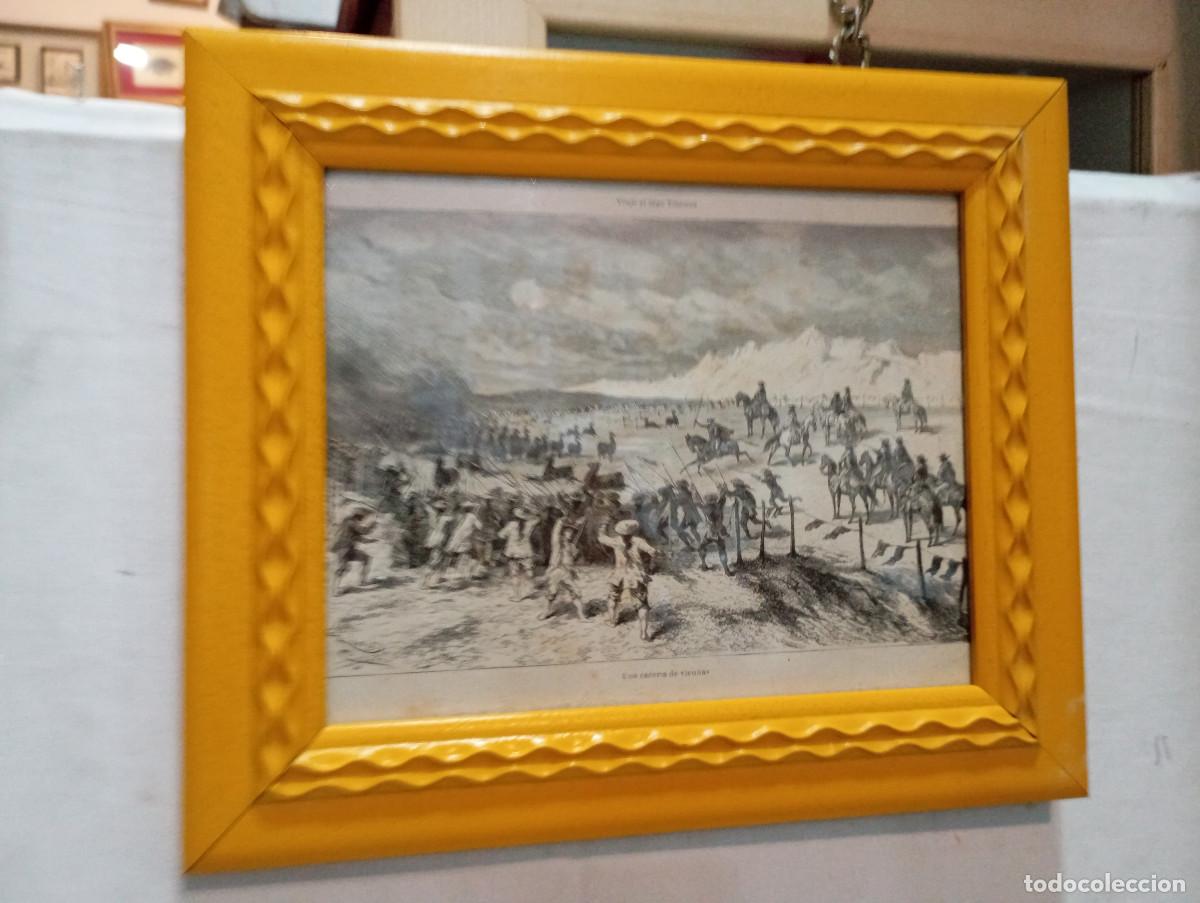 Arte: cuadro con grabado antiguo o marco - Foto 1