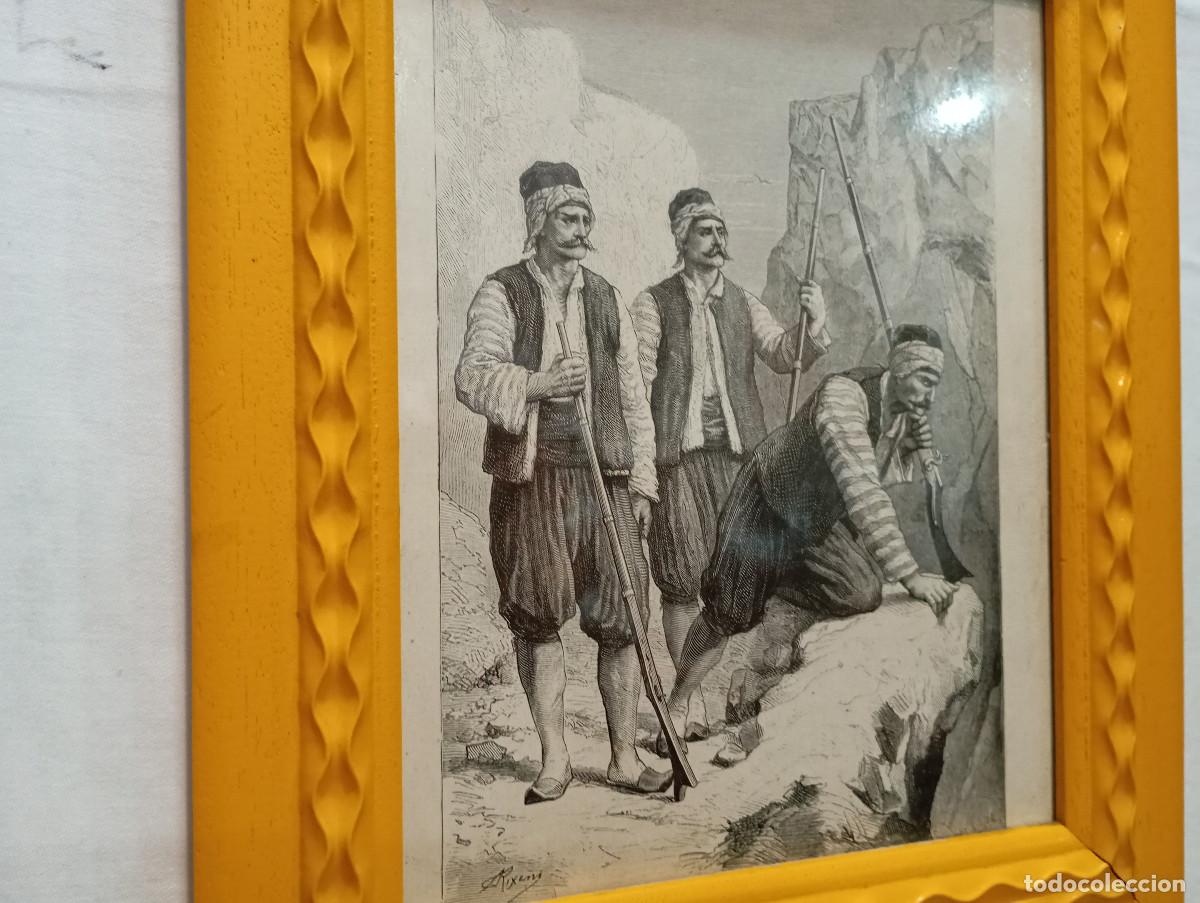 Arte: cuadro con grabado antiguo y marco - Foto 2