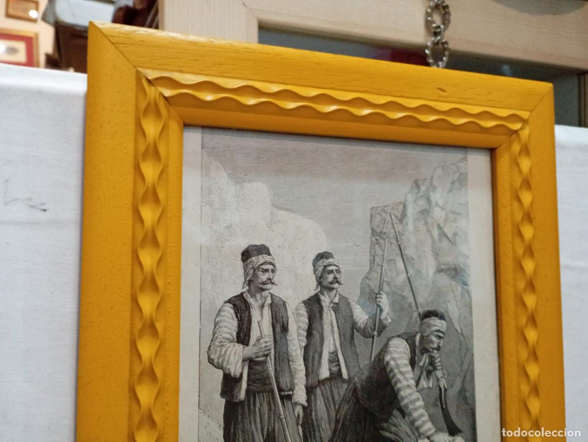 Arte: cuadro con grabado antiguo y marco - Foto 3