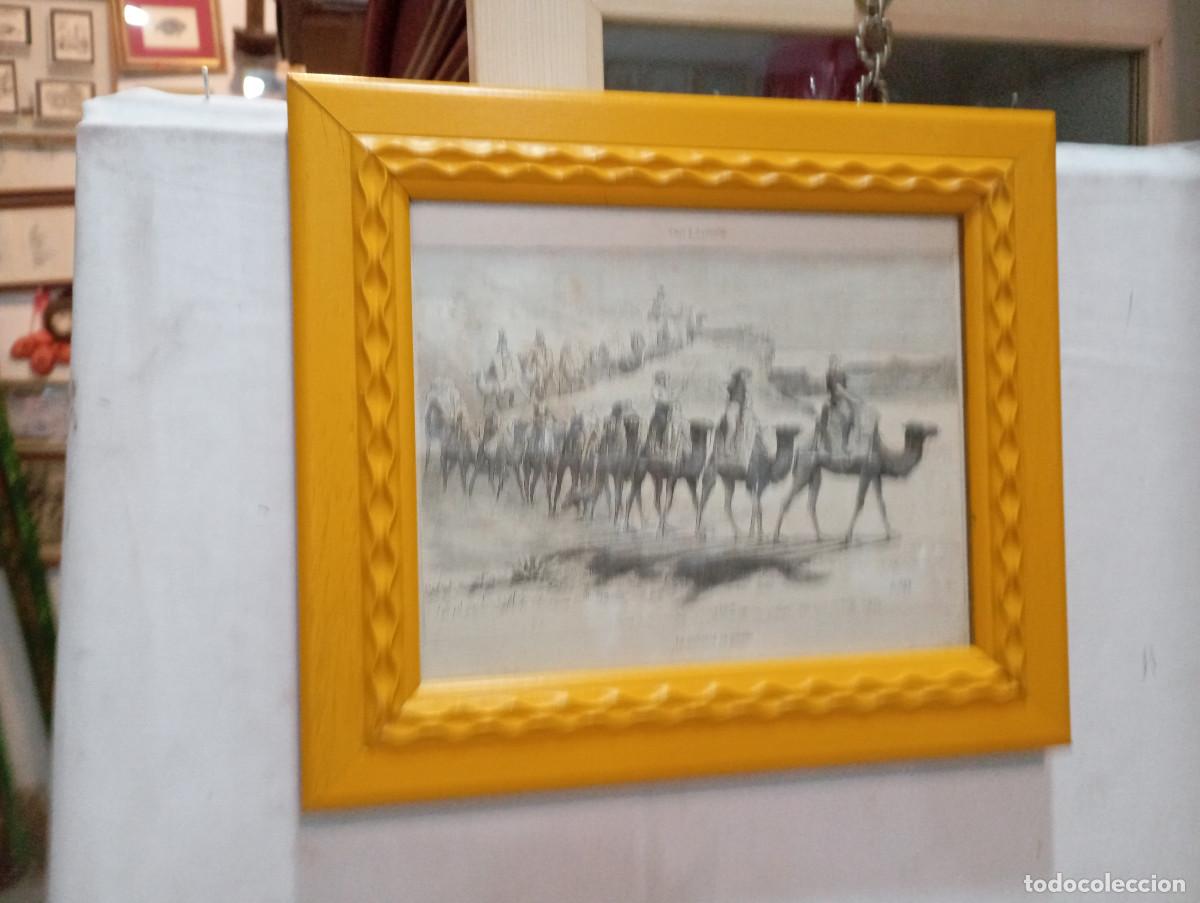 Arte: cuadro con grabado antiguo o marco - Foto 1