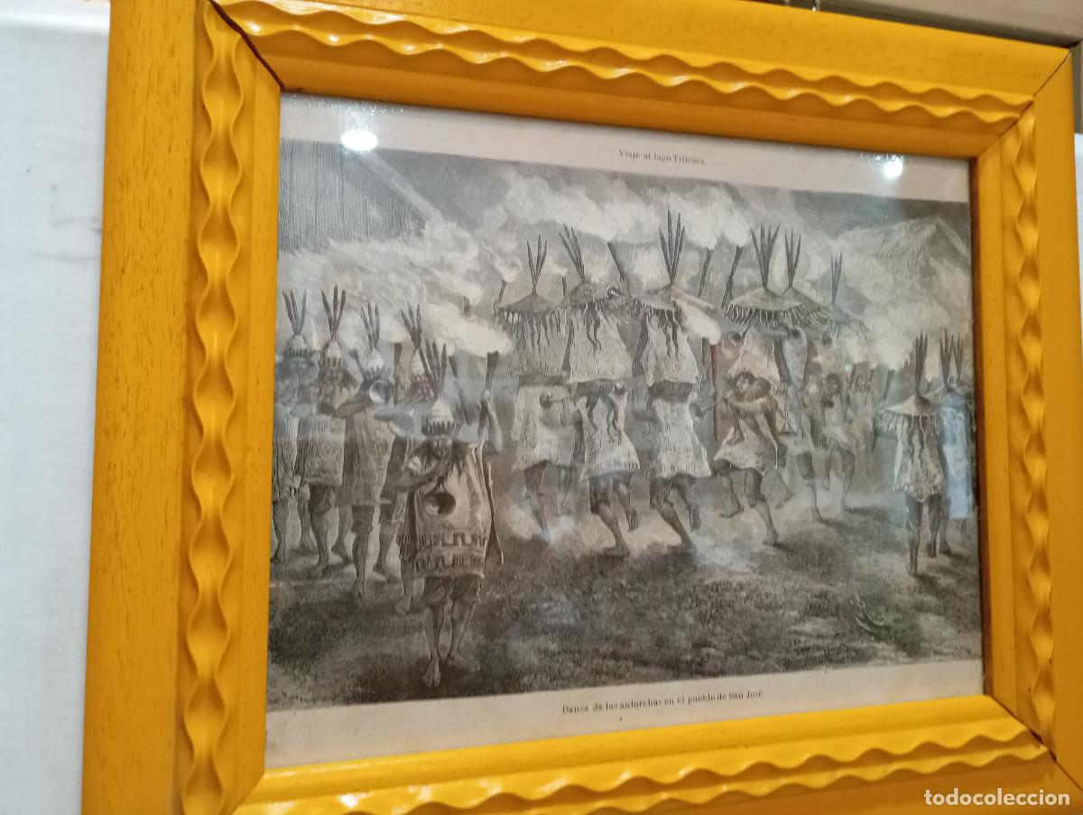 Arte: cuadro con grabado antiguo o marco - Foto 2