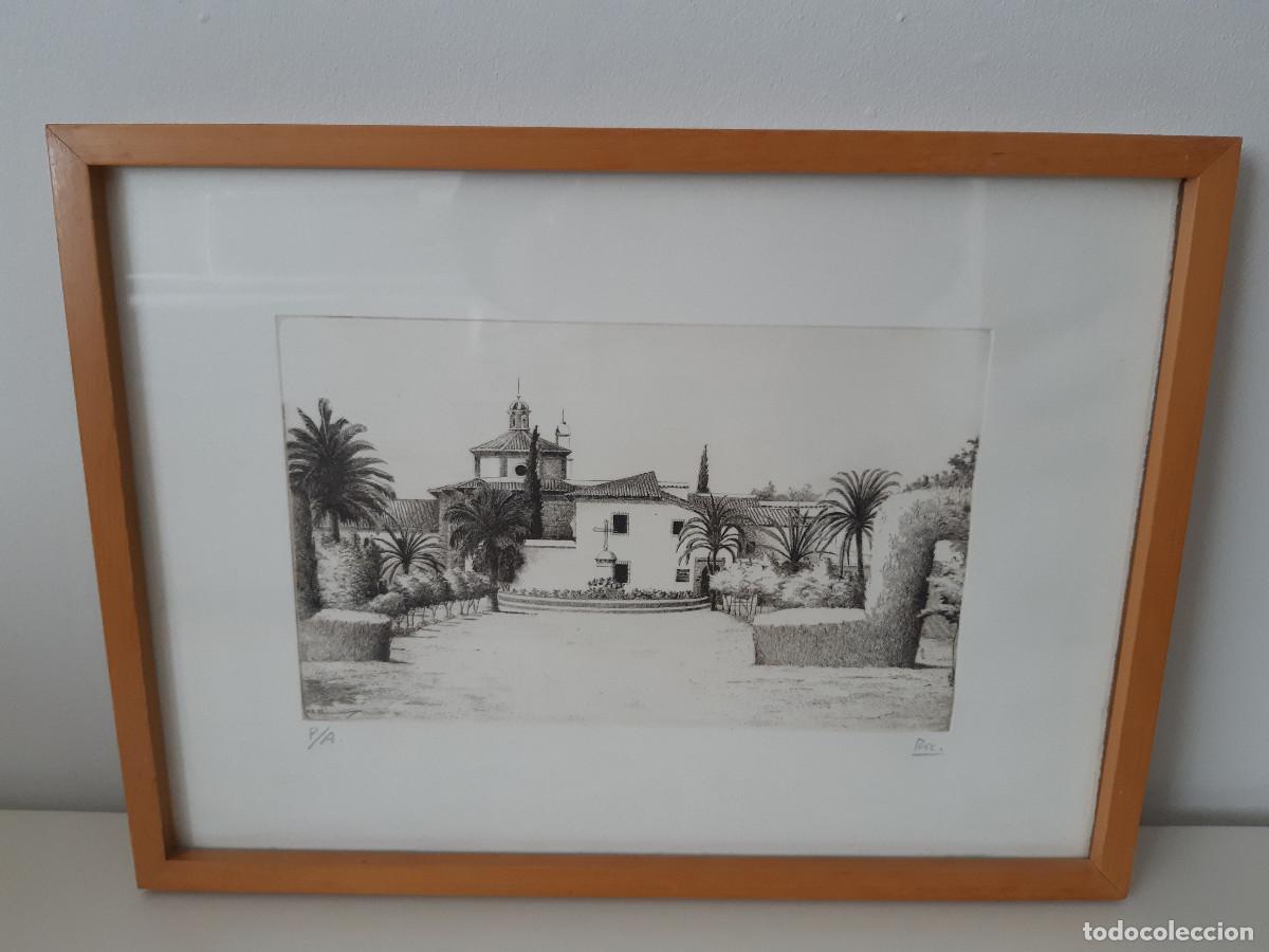 Arte: Grabado Monasterio Sta. Mar&iacute;a de la R&aacute;bida - Foto 1