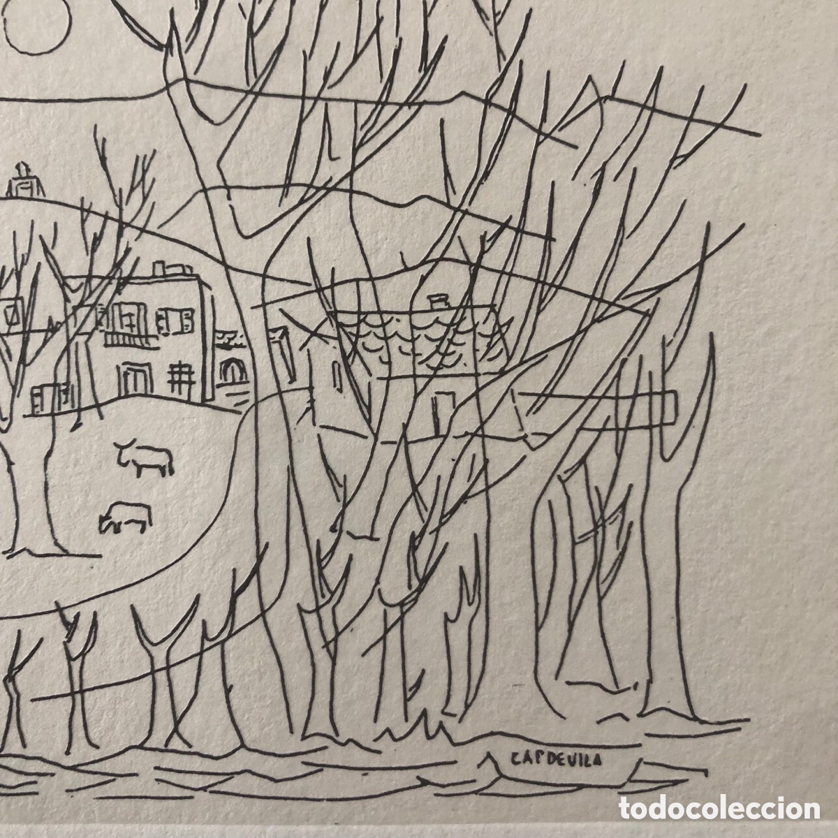 Arte: Manuel Capdevila L&rsquo;Hivern Grabado Original 1991 - Foto 2