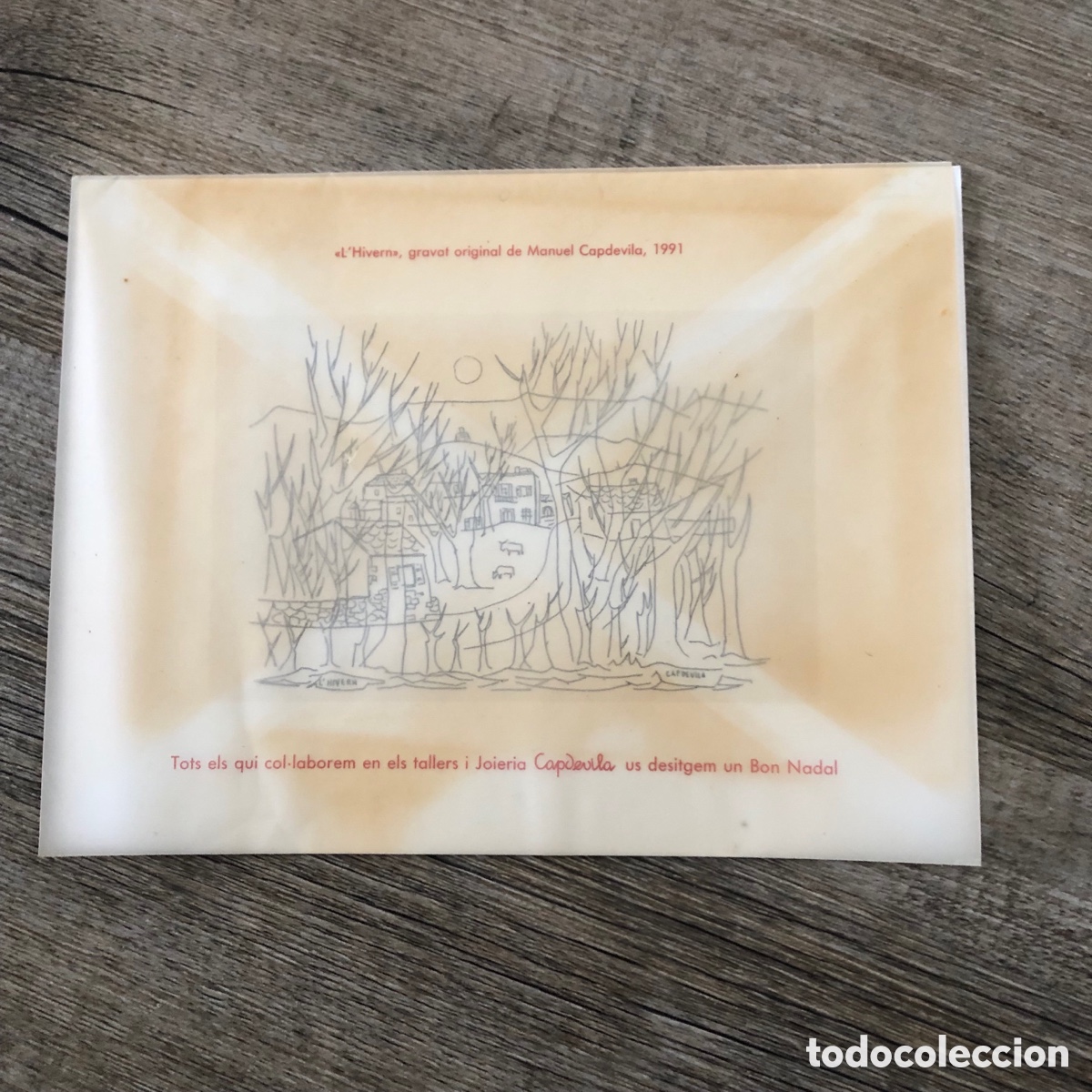 Arte: Manuel Capdevila L&rsquo;Hivern Grabado Original 1991 - Foto 3