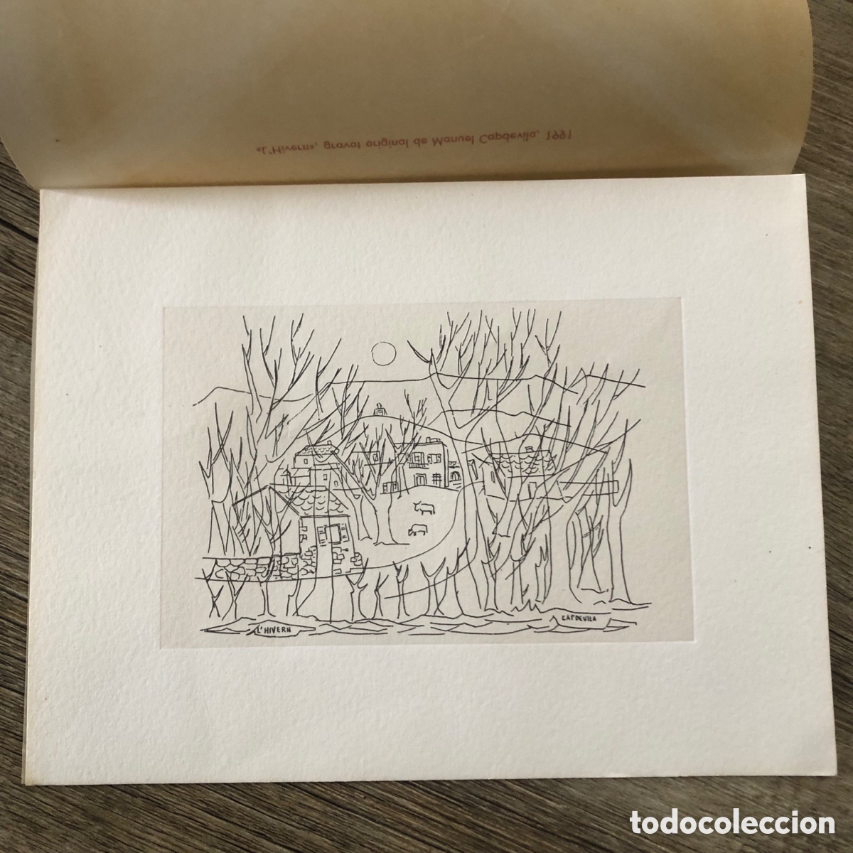 Arte: Manuel Capdevila L&rsquo;Hivern Grabado Original 1991 - Foto 1