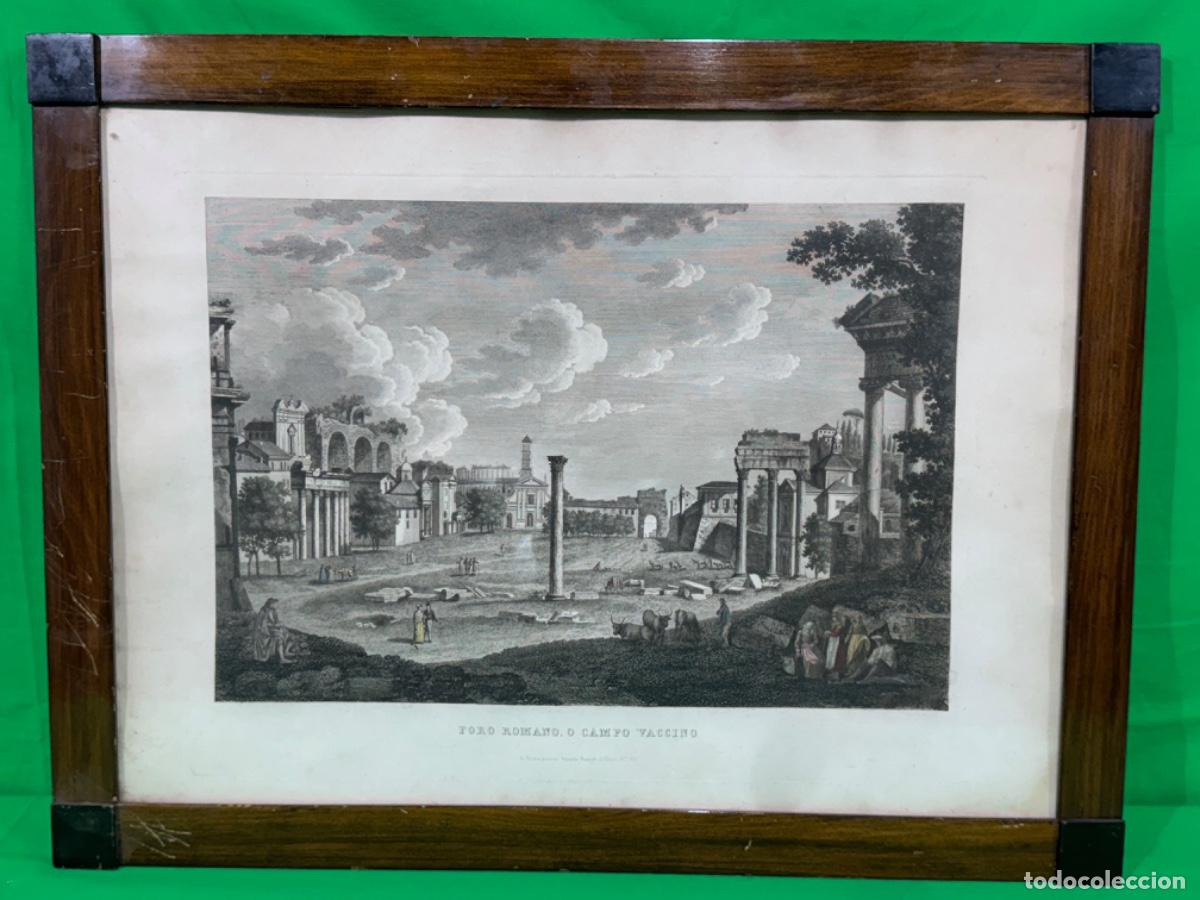 Arte: CUADRO GRABADO RUINAS ROMANAS - Foto 1