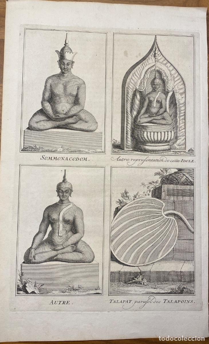 Arte: 1727 GRABADO ORIGINAL BUDISMO - Foto 1