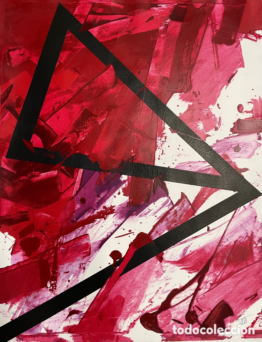 Arte: Serigraf&iacute;a sobre lienzo de Luis Feito - Foto 1