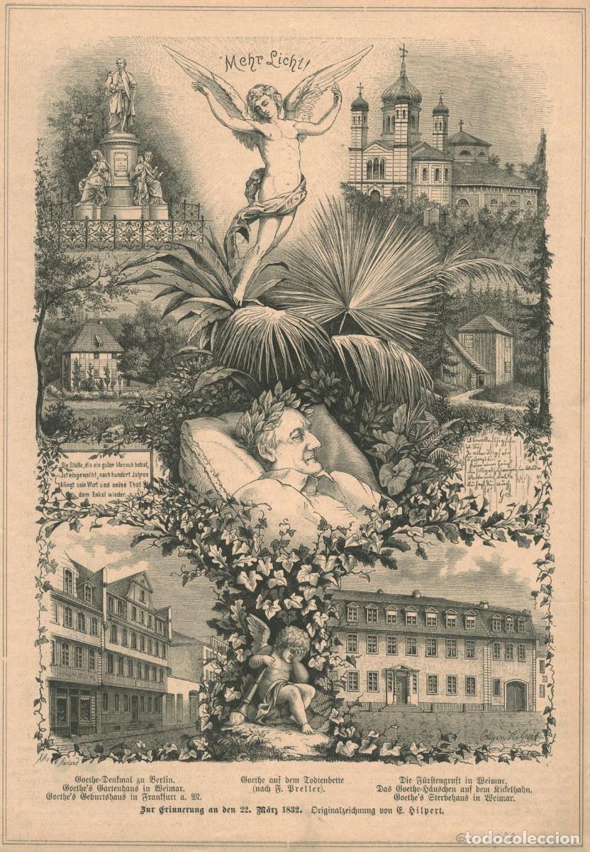 Arte: Zur Erinnerung an den 22 M&auml;rz 1832 (Goethe)_Die Gartenlaube (1882)