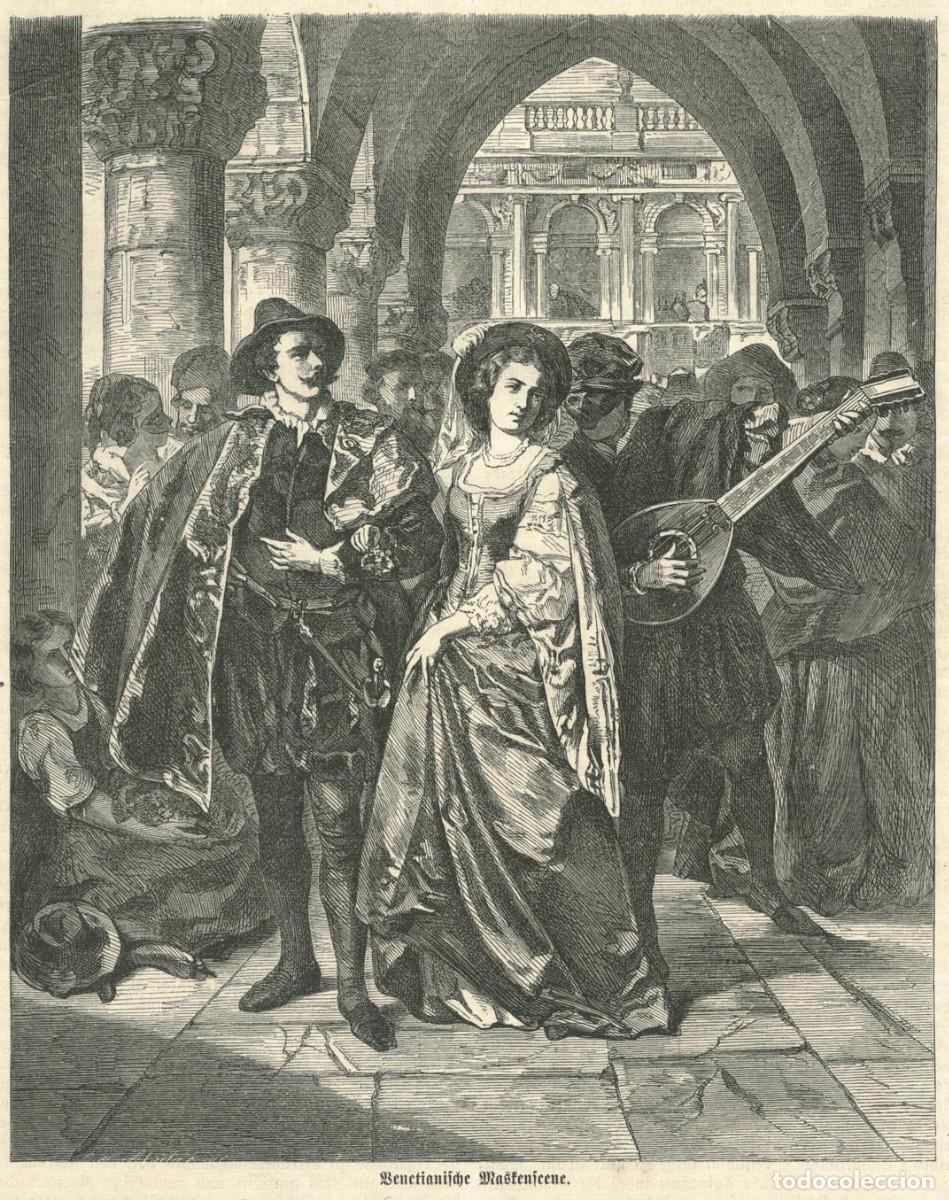 Arte: Benetianische Mastenscene_Der Volksgarten (1864)
