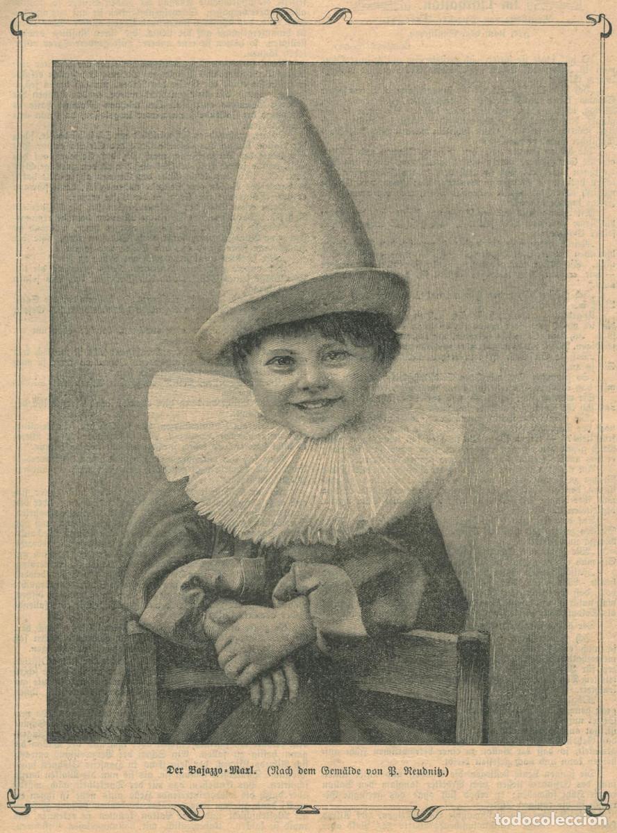 Arte: Der Bajazzo-Maxl_Illustr. Beilage Ybbs-Bole (1908). Illustr. Gem&auml;lde von B. Reudnik