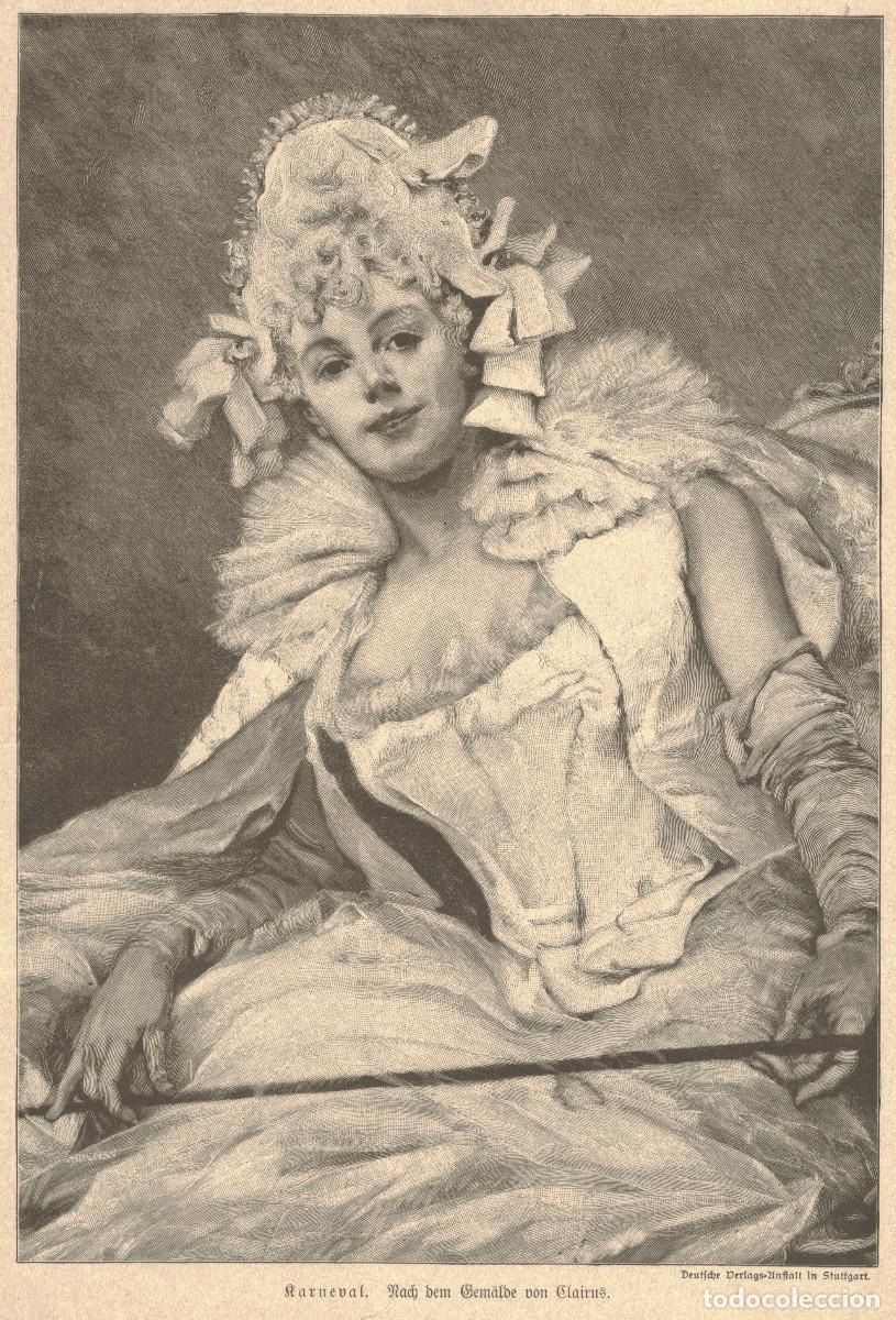 Arte: Karneval_&Uuml;ber Land und Meer (1891). Illustr. Gem&auml;lde von Clairus