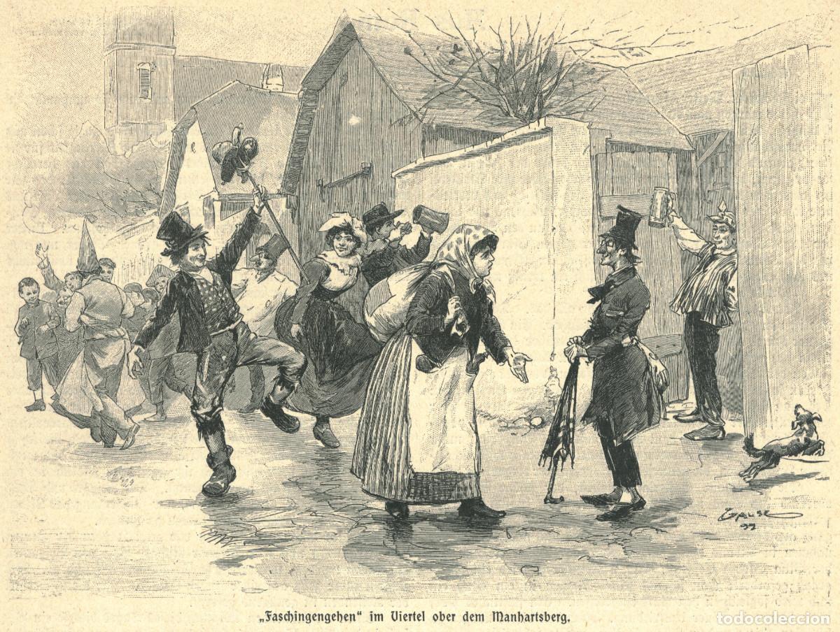 Arte: Faschingengehen im Viertel ober dem Manhartsberg_Die Gartenlaube (1900)