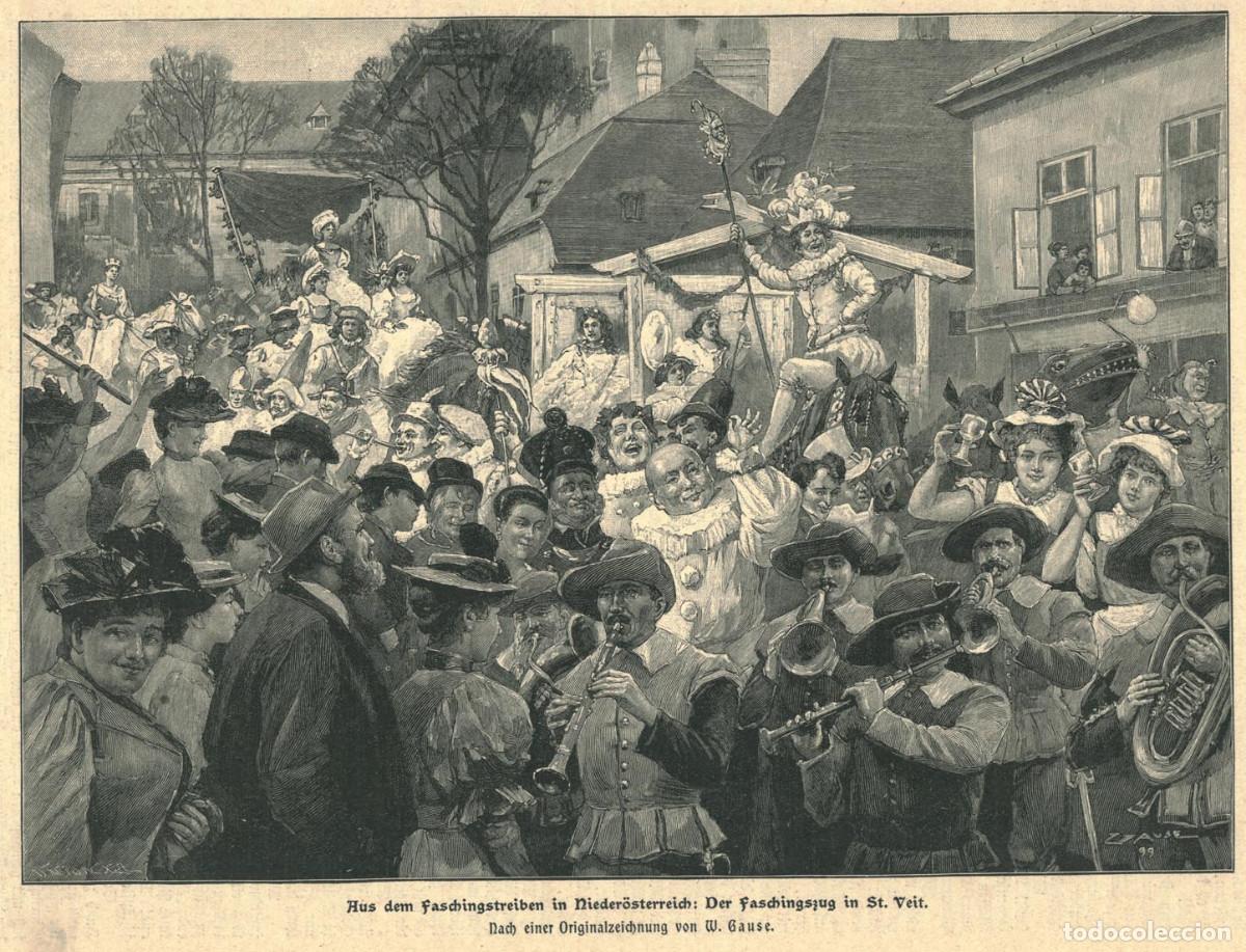 Art: Aus dem Faschingstreiben in Nieder&ouml;sterreich. Der faschingszug in St. Veit_Die Gartenlaube (1900). I