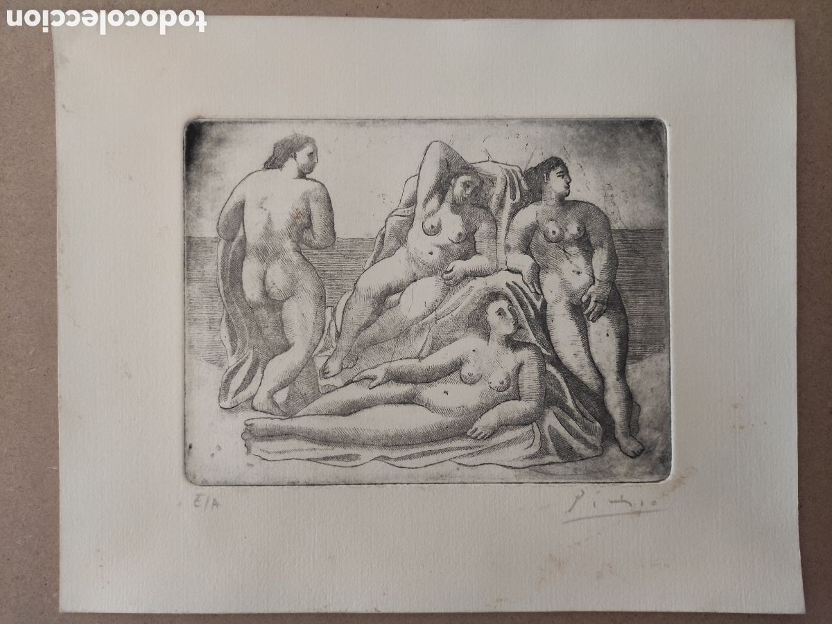 Kunst: Picasso, grabado aguafuerte firmado y numerado a mano