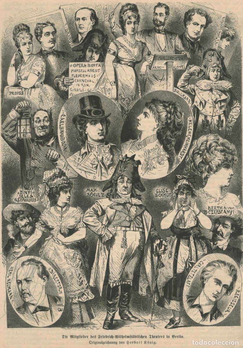 Art: Die Mitglieder des Friedrich-Wilhelmist&auml;dtischen Theaters in Berlin_Die Gartenlaube (1875)