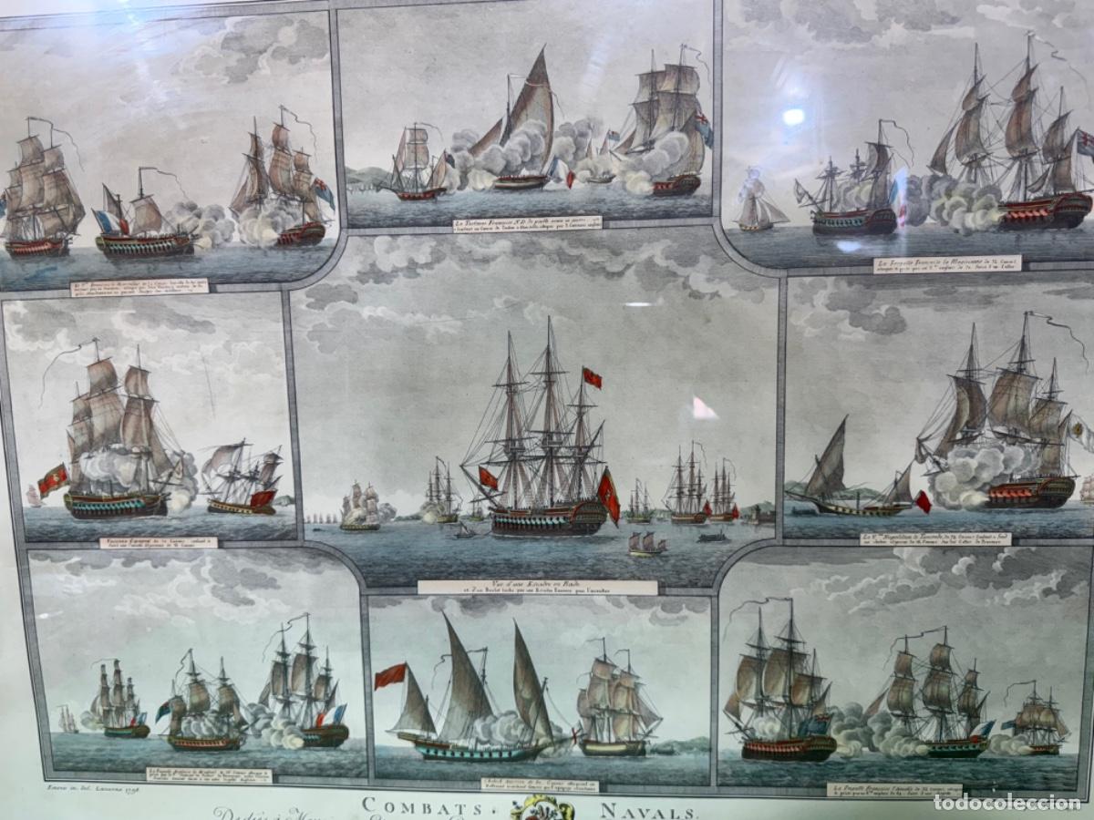 Arte: CUADRO GRABADO COMBATE NAVAL - Foto 2