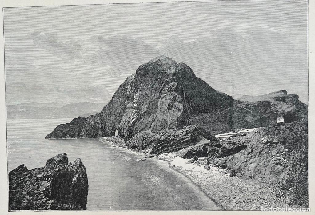 Arte: Cabo de San Lorenzo en la isla de Madeira (Portugal), hacia 1890. Barbant