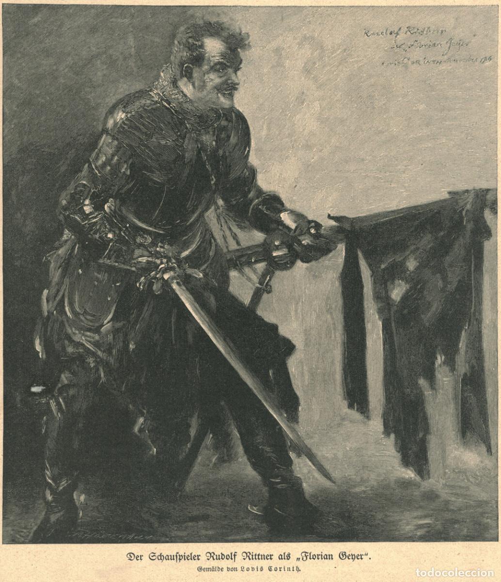 Kunst: Rudolf Rittner (Florian Geher)_Die Gartenlaube (1907). Illustr. Lobis Gorinth