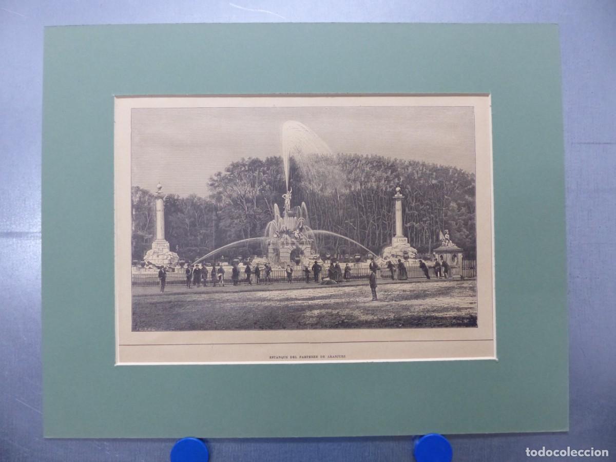 Arte: GRABADO - ESTANQUE DEL PARTERRE DE ARANJUEZ - Foto 1