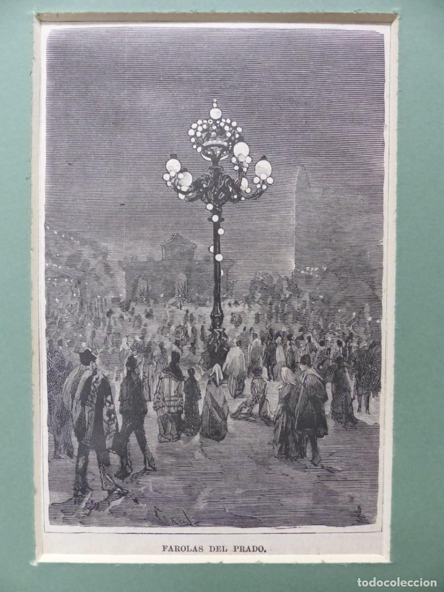 Arte: GRABADO - MADRID, FAROLAS DEL PRADO - Foto 2