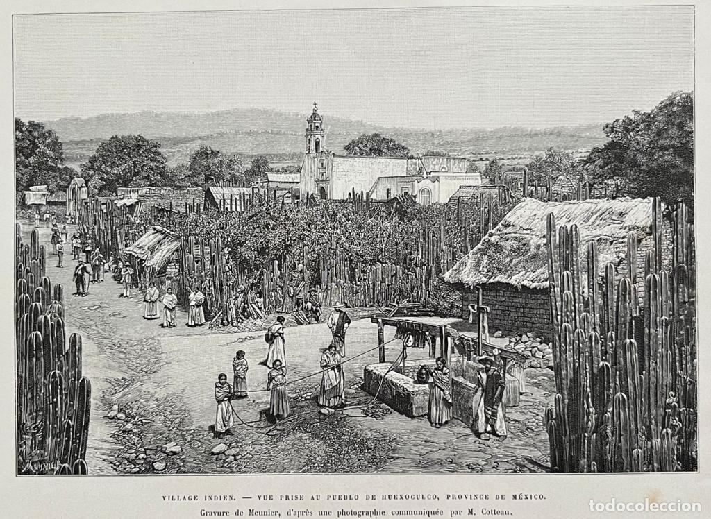 Kunst: Villa ind&iacute;gena de Huexoculco, Chalco ( M&eacute;xico), hacia 1850. Cotteau/Meunier