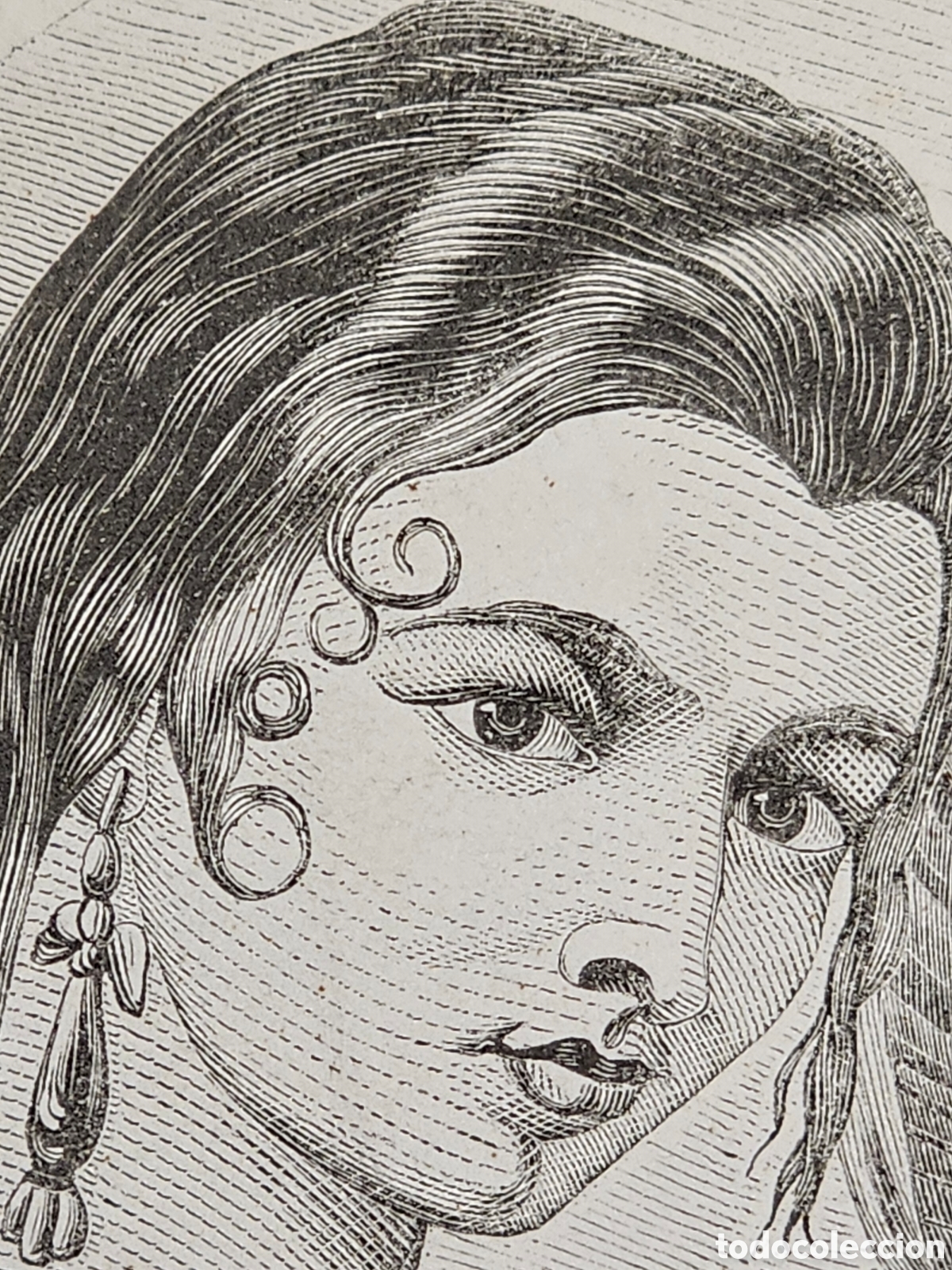 Arte: Grabado del s.XIX tipos de gitanas. M. CABANNAIR ? - Foto 3