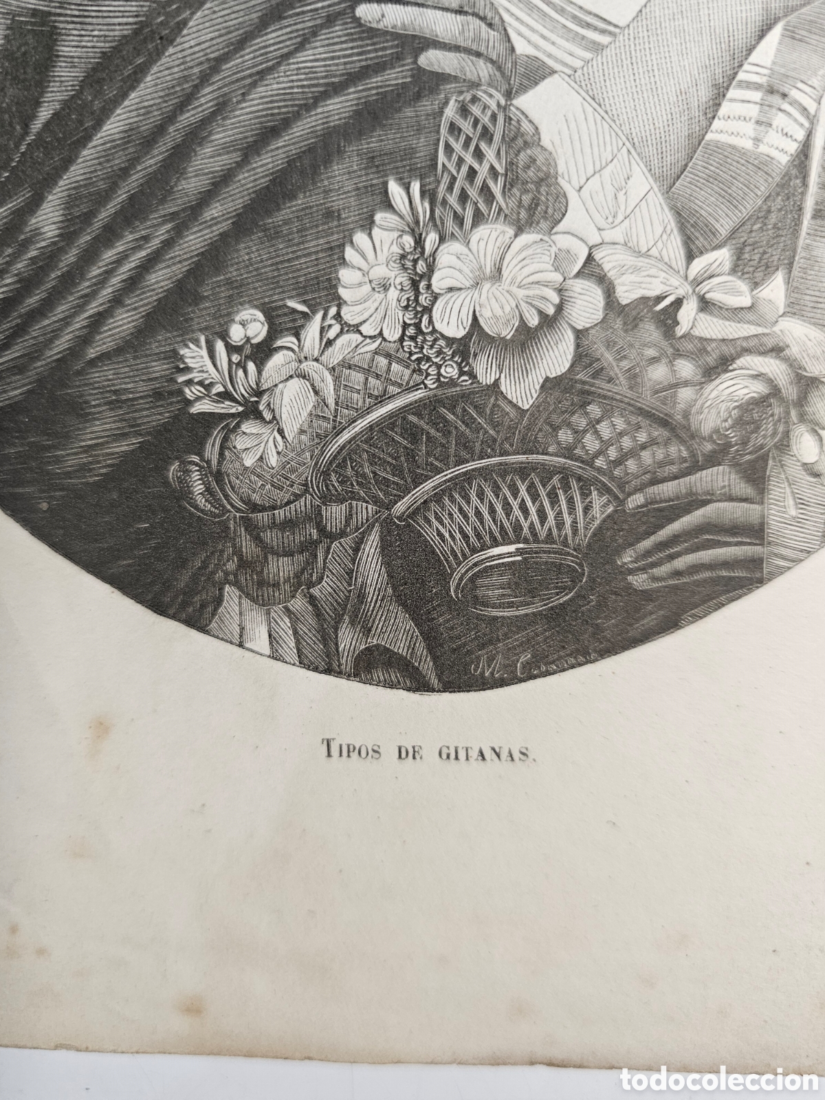 Arte: Grabado del s.XIX tipos de gitanas. M. CABANNAIR ? - Foto 4