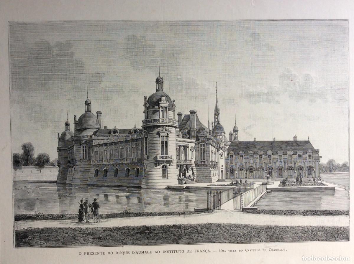 Art: O presente do Duque d&acute;Aumale ao Instituto de Fran&ccedil;a - Uma vista do Castello de Chantilly