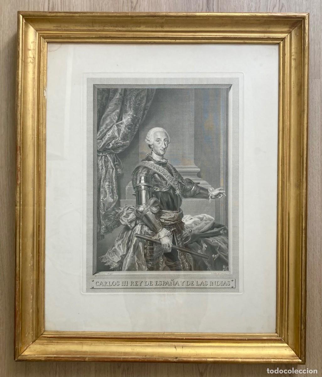 Arte: Grabado Carlos III. 1783. Original - Foto 1