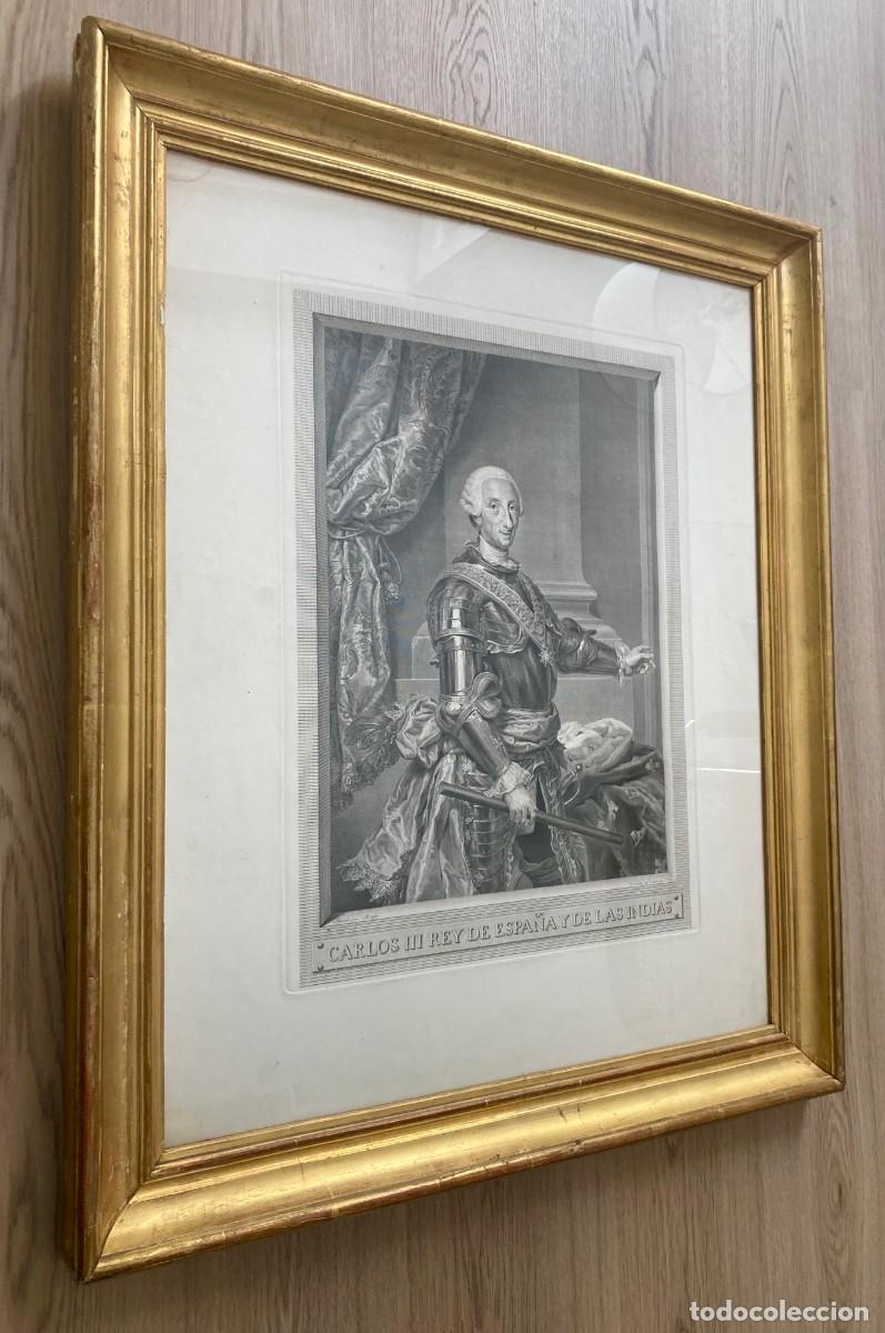 Arte: Grabado Carlos III. 1783. Original - Foto 3