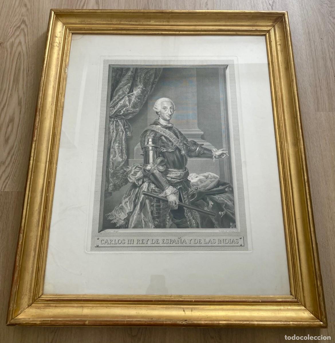 Arte: Grabado Carlos III. 1783. Original - Foto 4