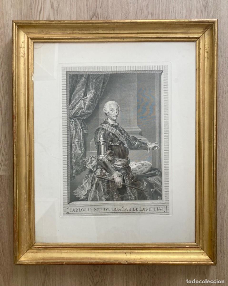Arte: Grabado Carlos III. 1783. Original - Foto 5