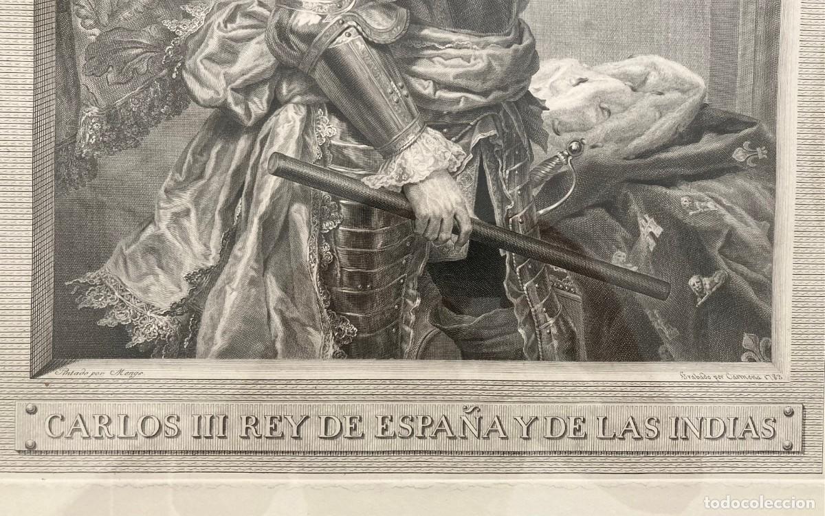 Arte: Grabado Carlos III. 1783. Original - Foto 6