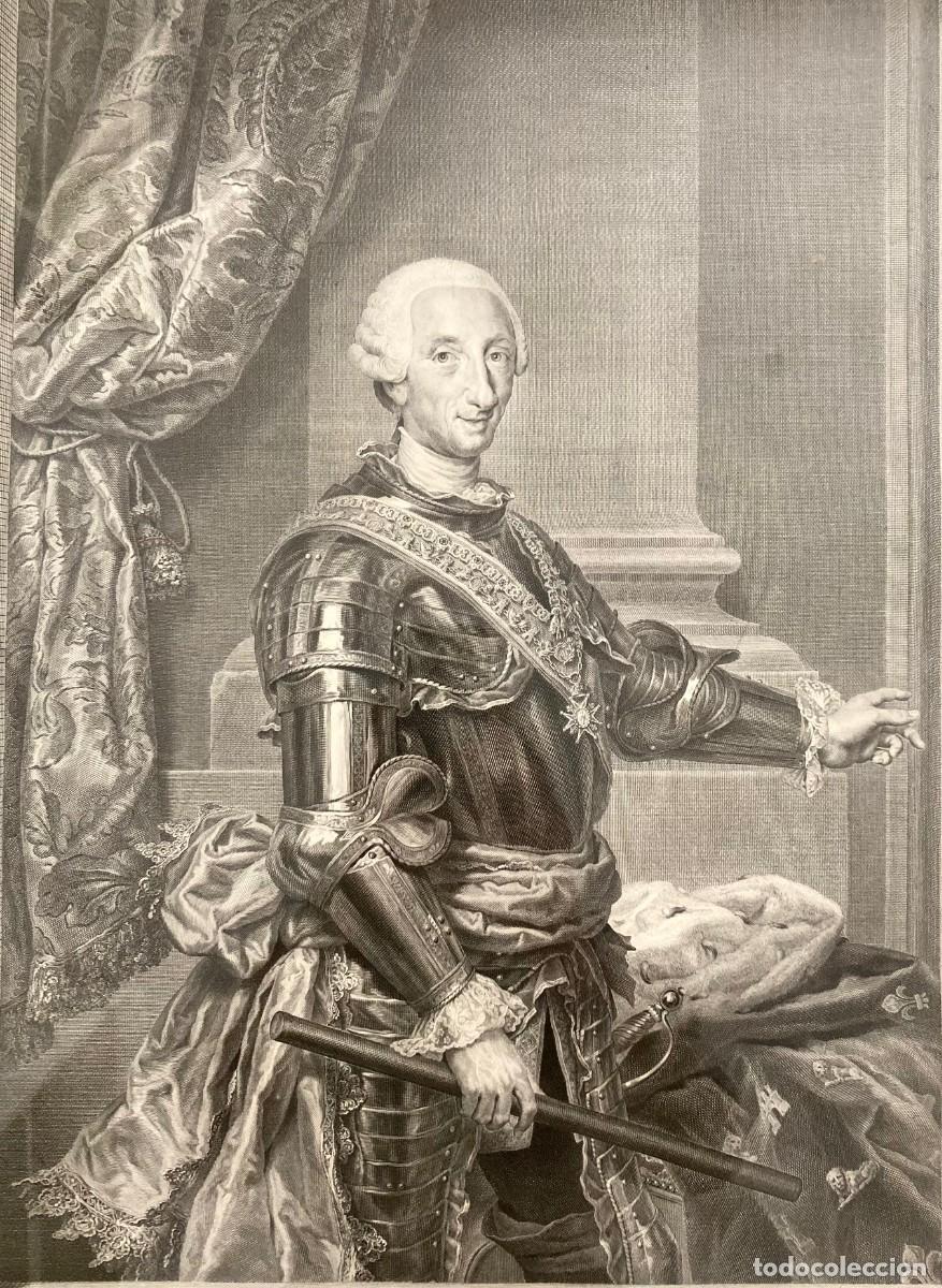 Arte: Grabado Carlos III. 1783. Original - Foto 7