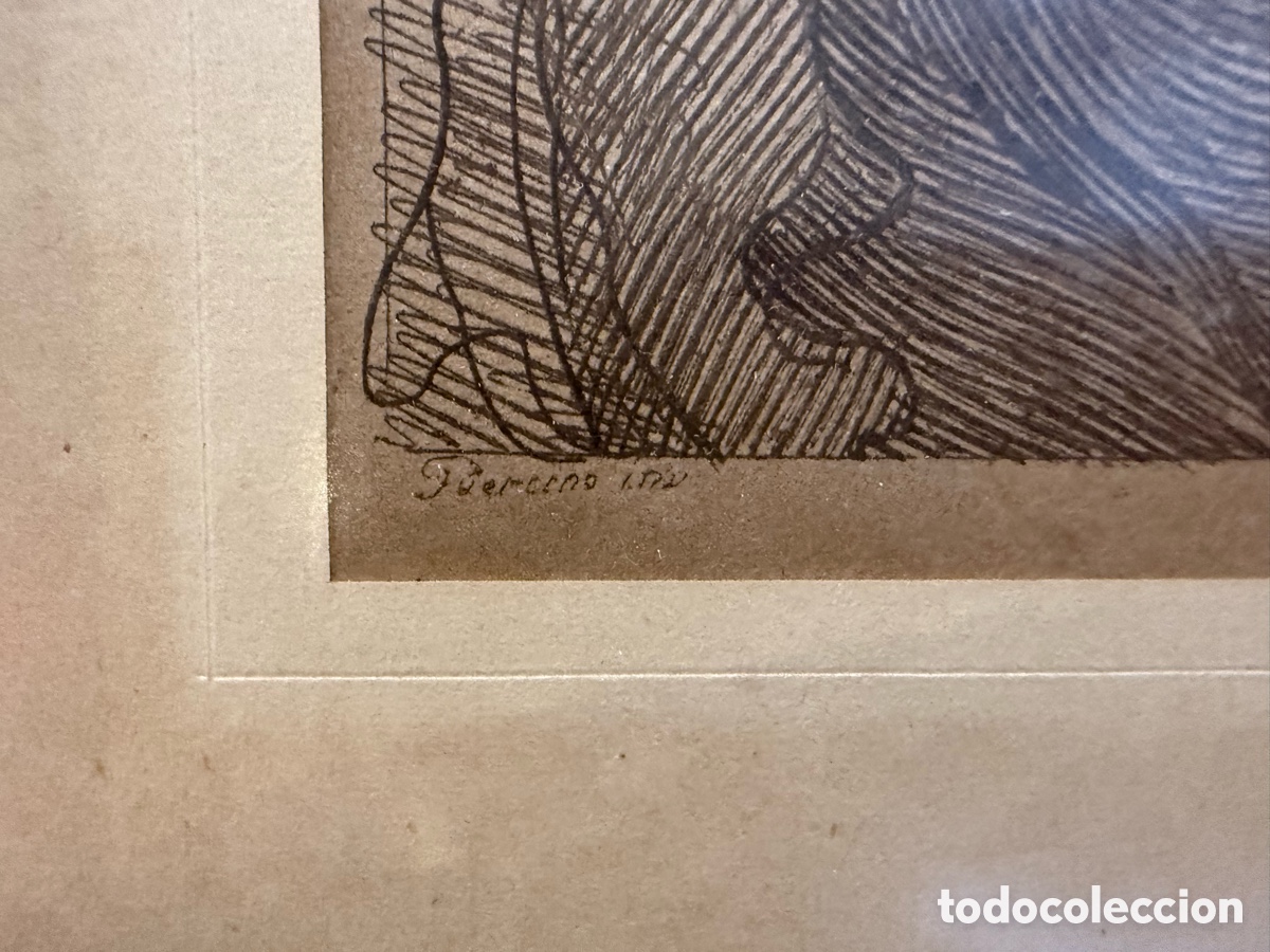 Arte: Francesco Bartolozzi - San Mateo y el &aacute;ngel, grabado - Foto 2