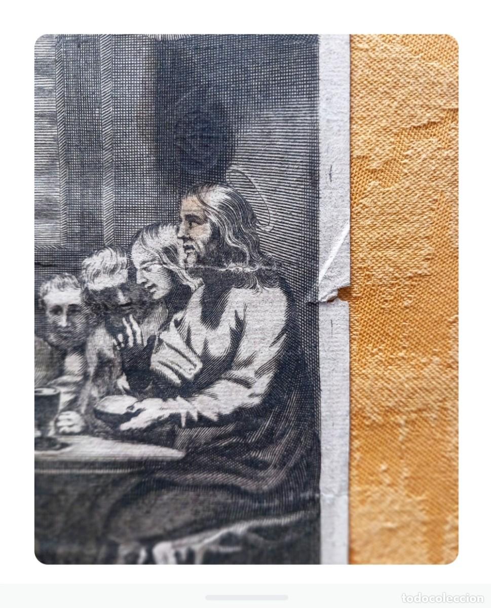 Arte: Grabado Santa Cena s. XVIII - Foto 2